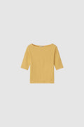 BOATNECK TEE - YELLOW