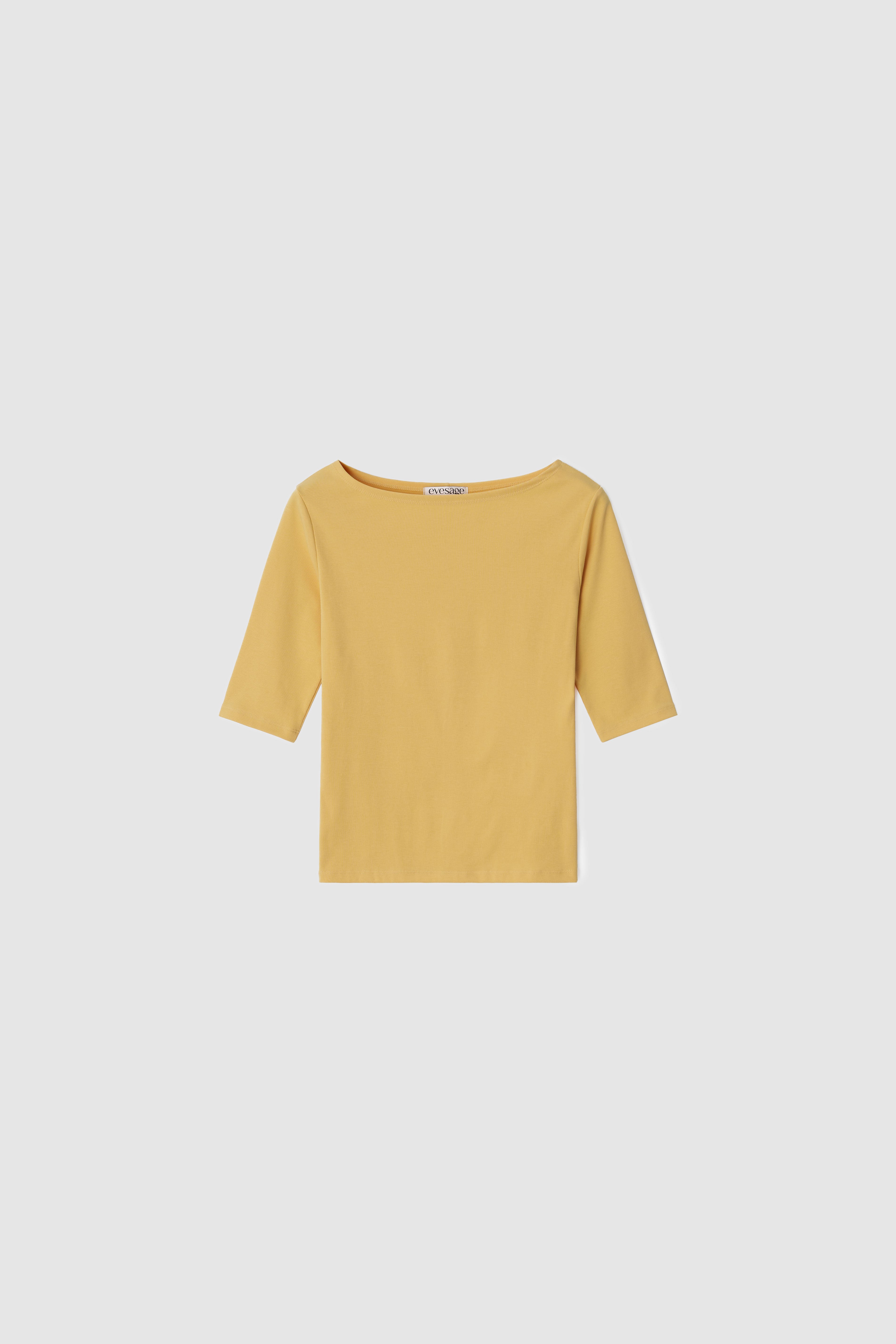 BOATNECK TEE - YELLOW