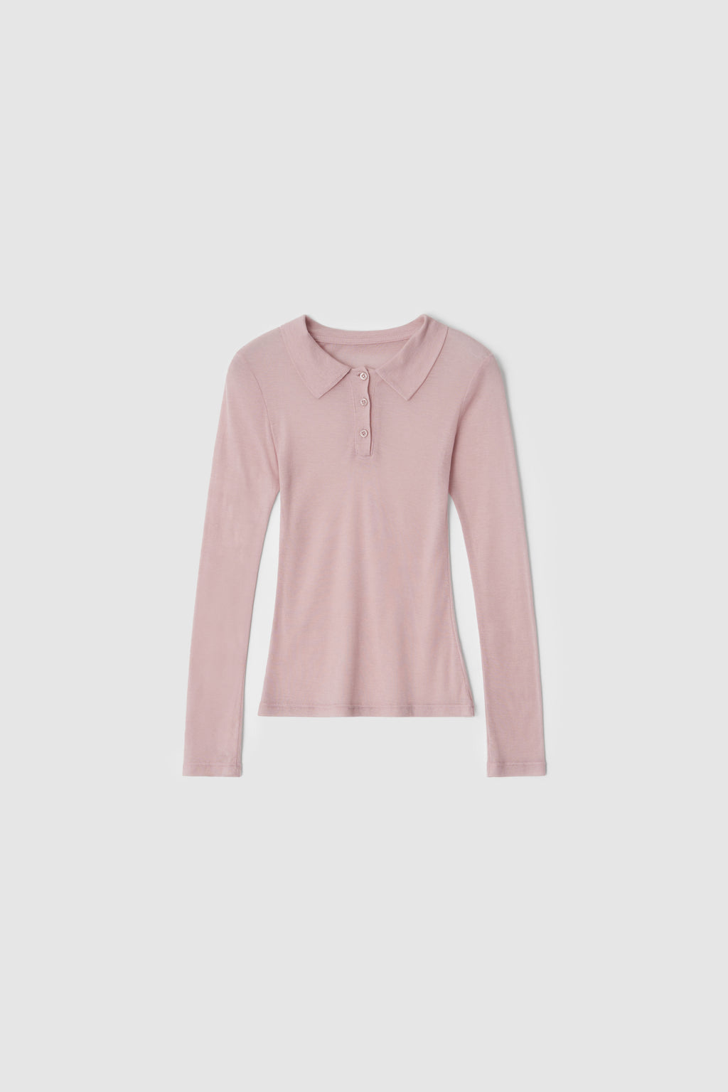 SEETHROUGH POLO TEE - PINK