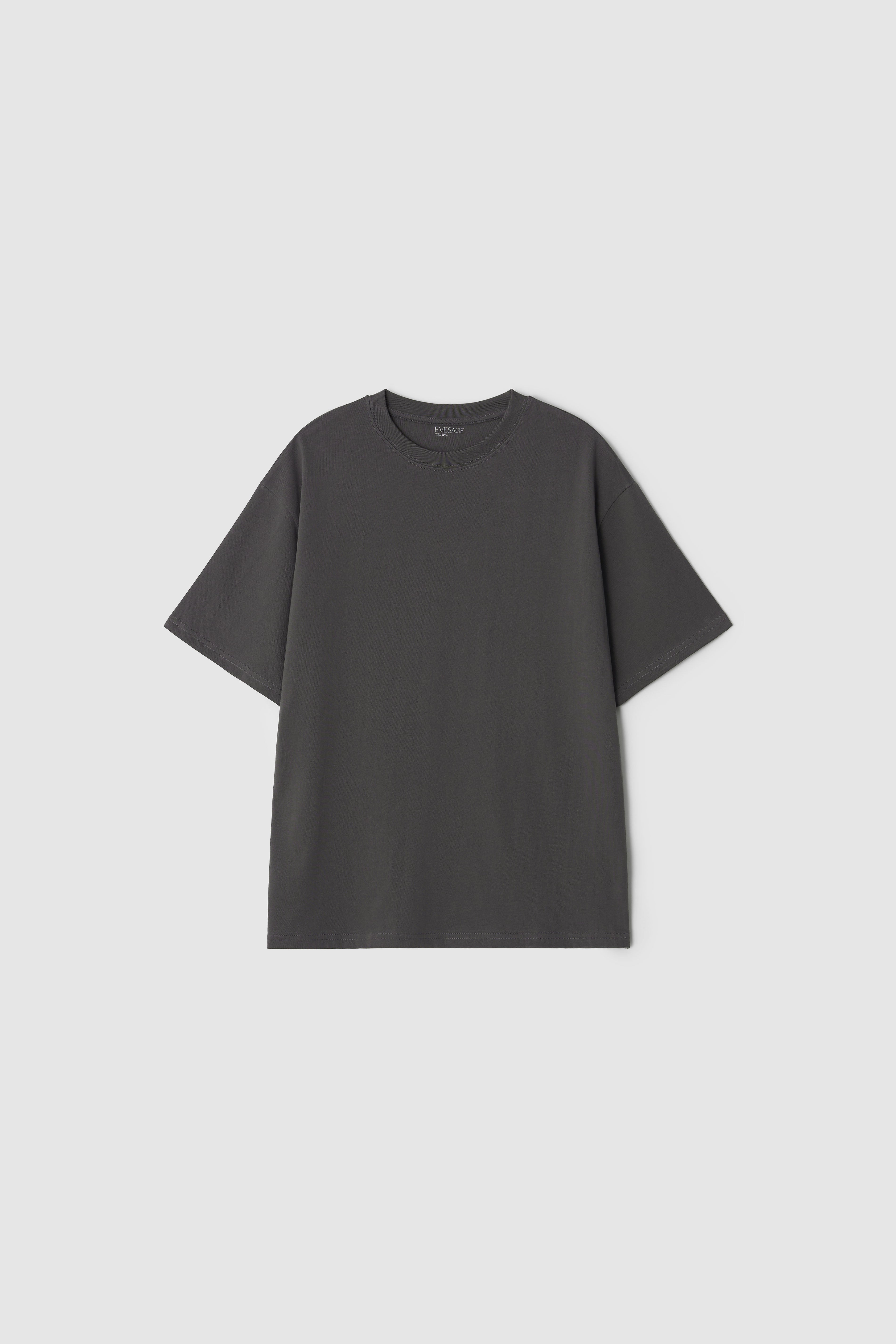 BASIC LOSSE-FIT TEE - CHARCOAL