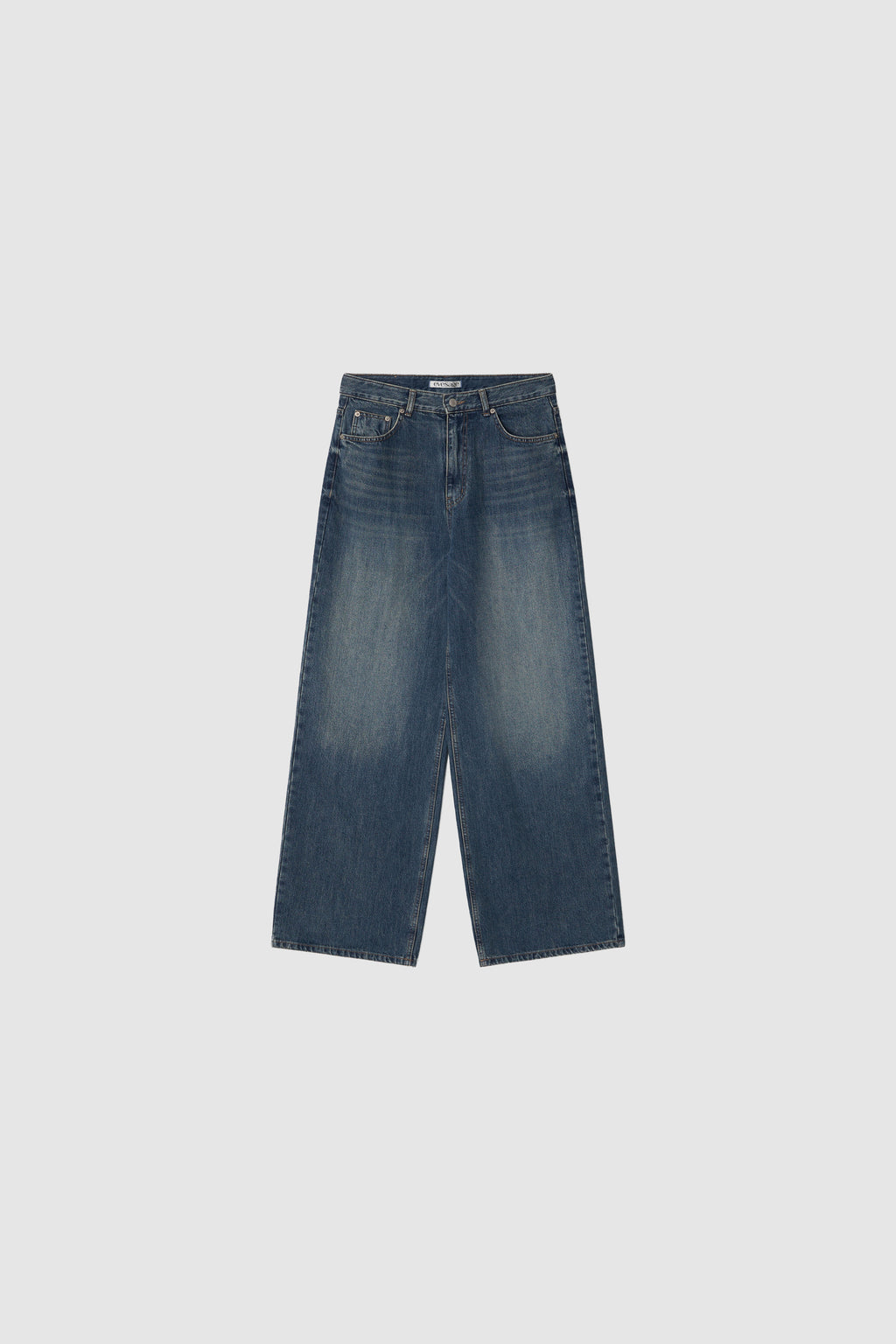LOW RISE WIDE DENIM - DEEP BLUE