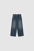 LOW RISE WIDE DENIM - DEEP BLUE