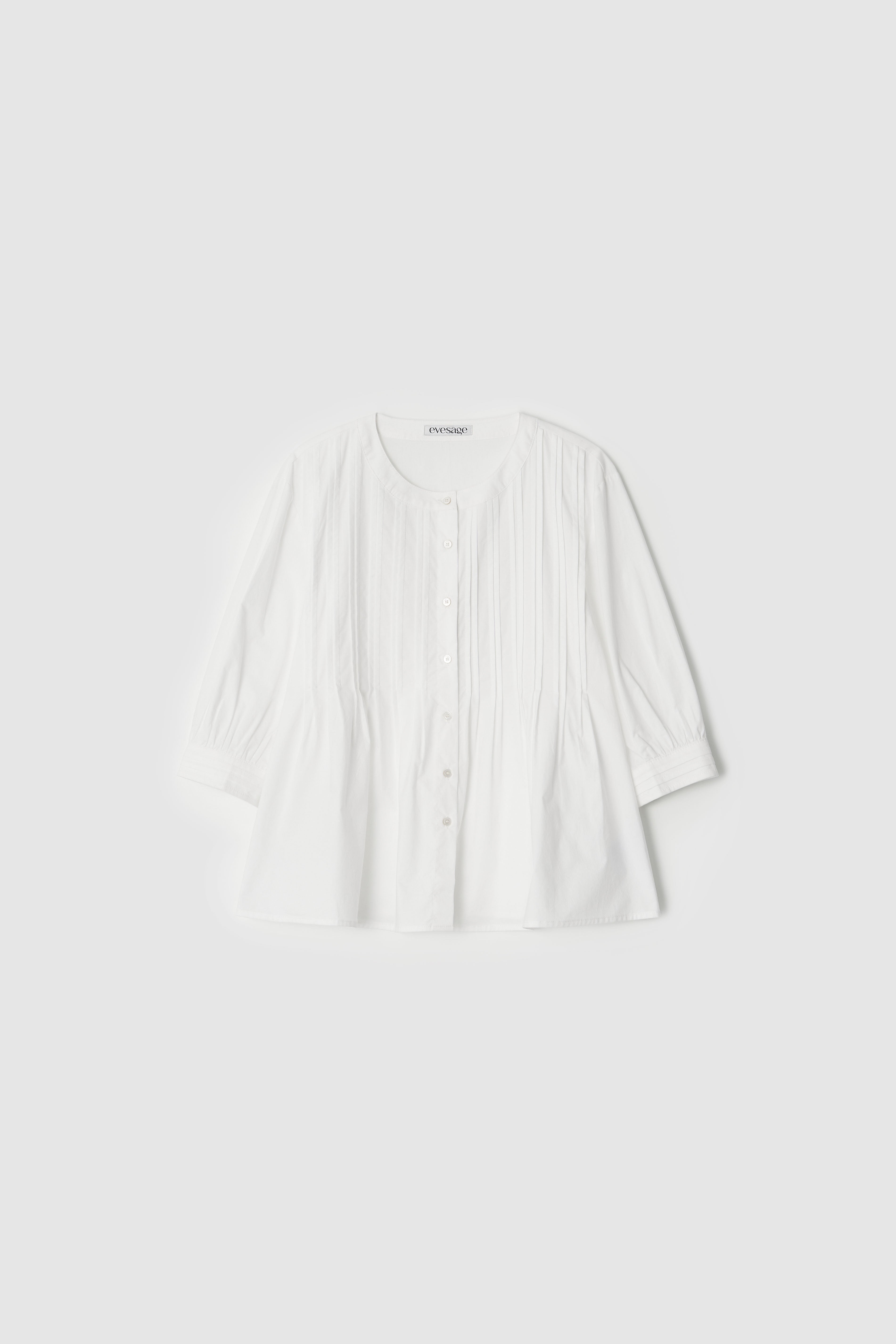 PINTUCK BLOUSE - IVORY