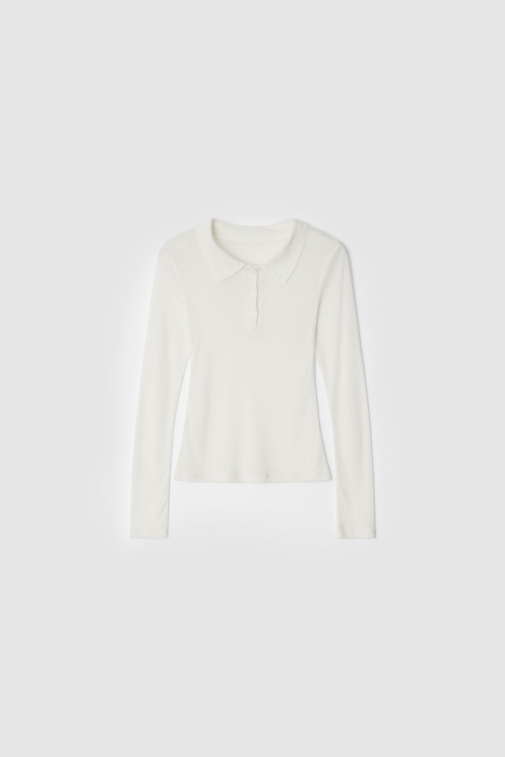 SEETHROUGH POLO TEE - IVORY