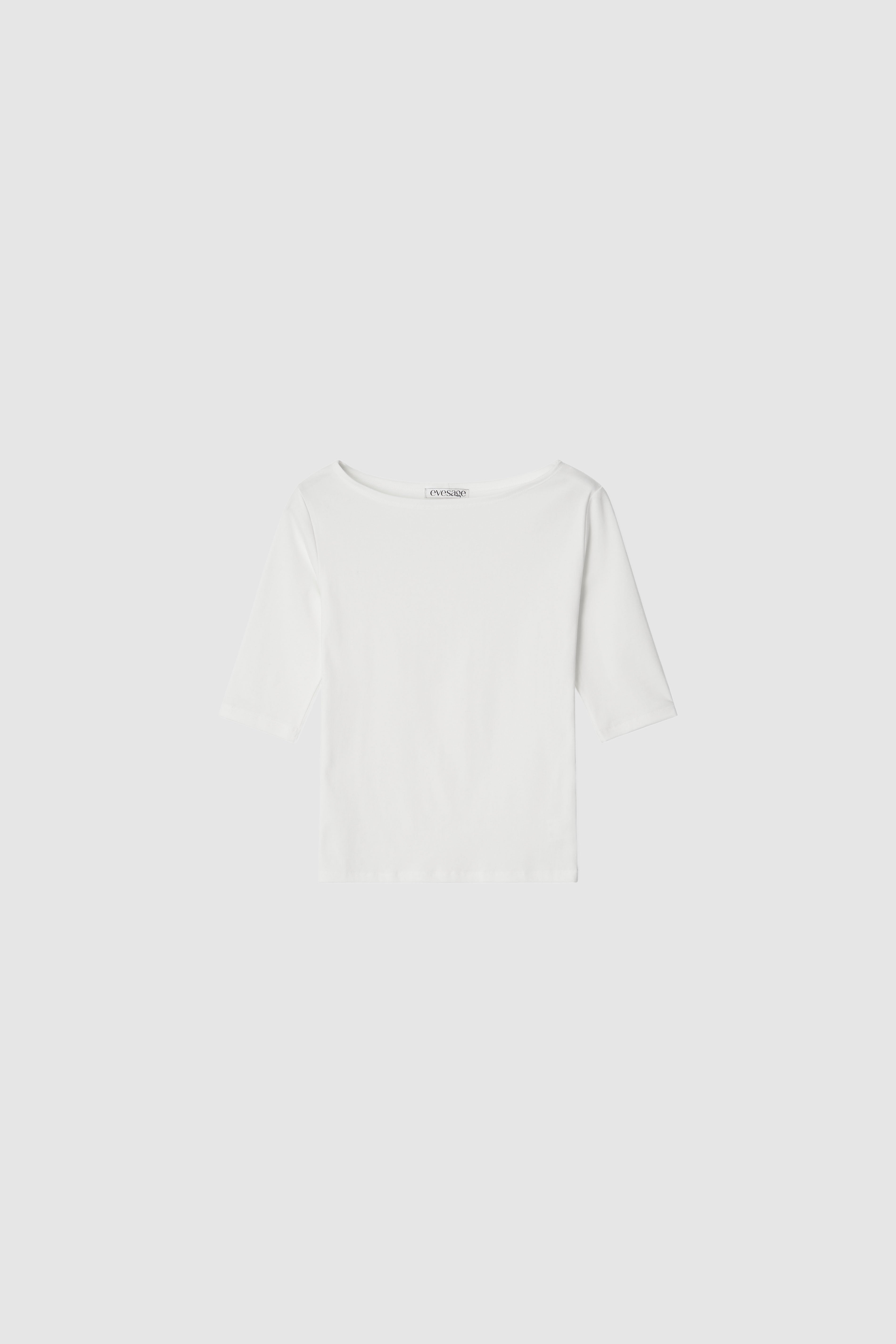 BOATNECK TEE - IVORY