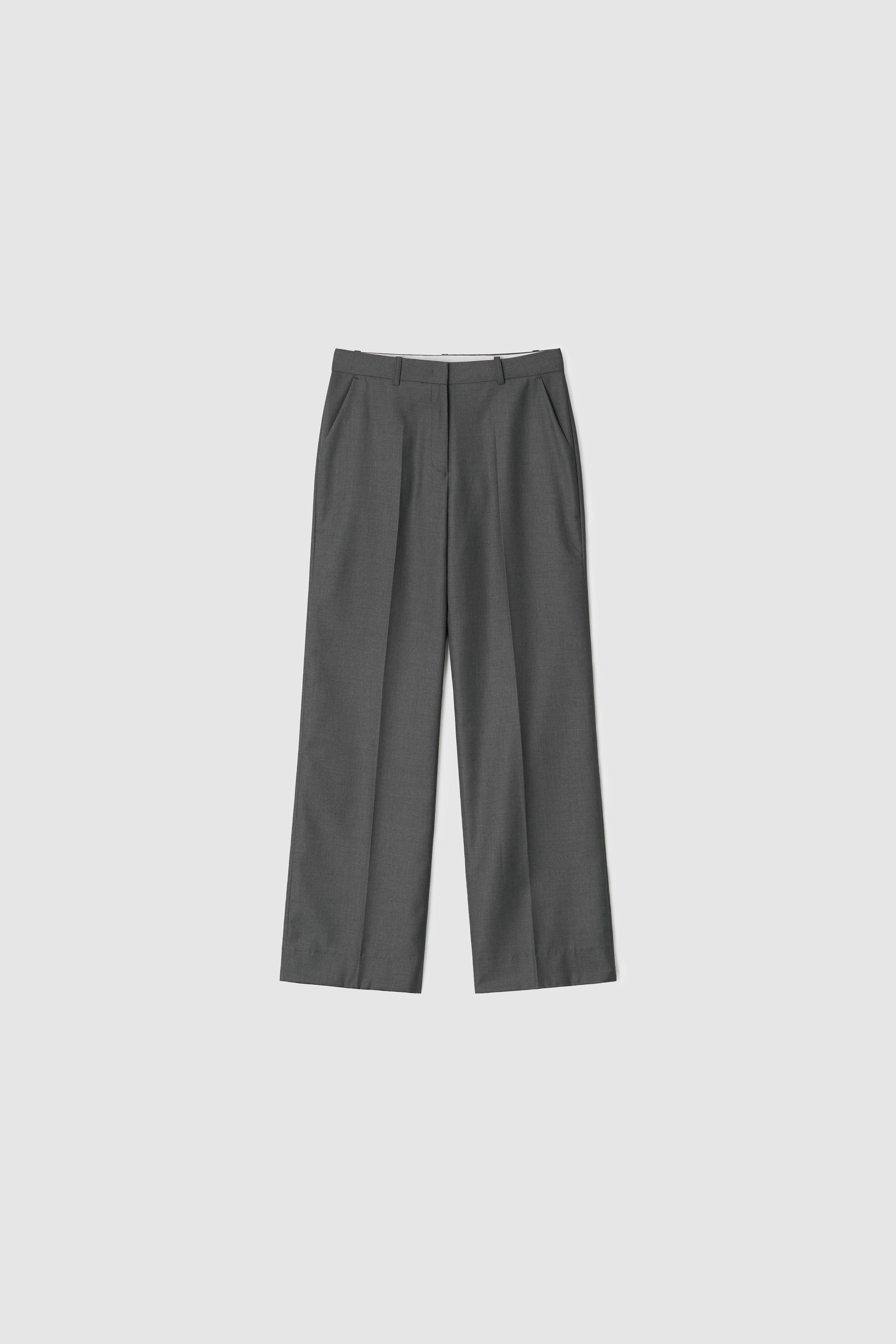 STRAIGHT SLACKS - GREY