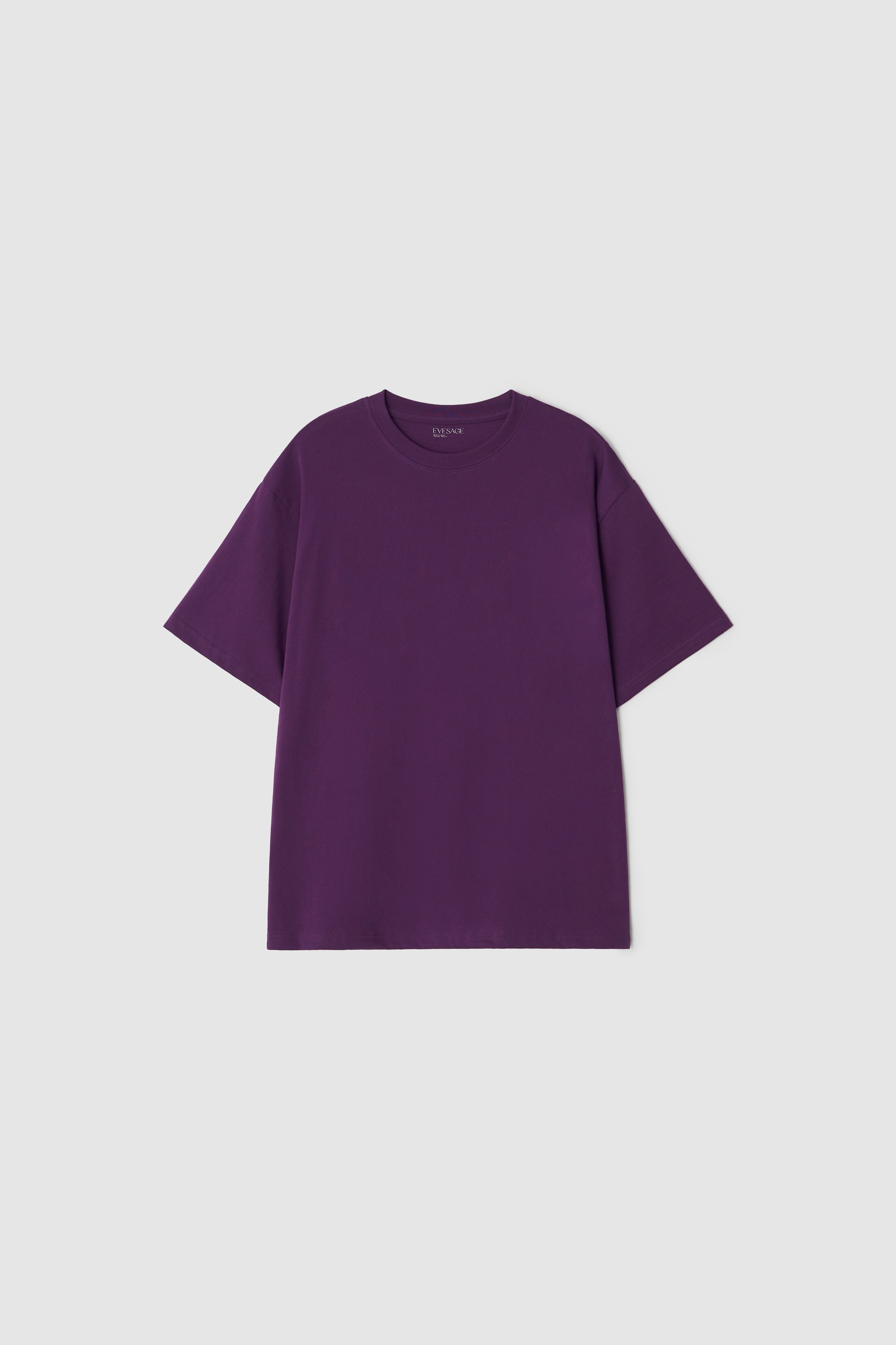 BASIC LOSSE-FIT TEE - PURPLE