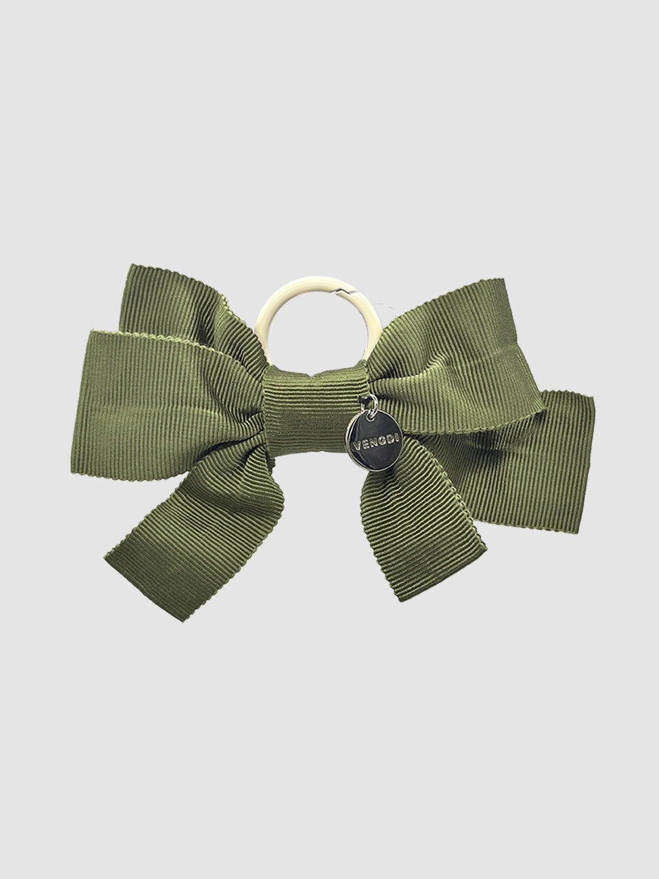 Wrinkle Ribbon Keyring - Khaki