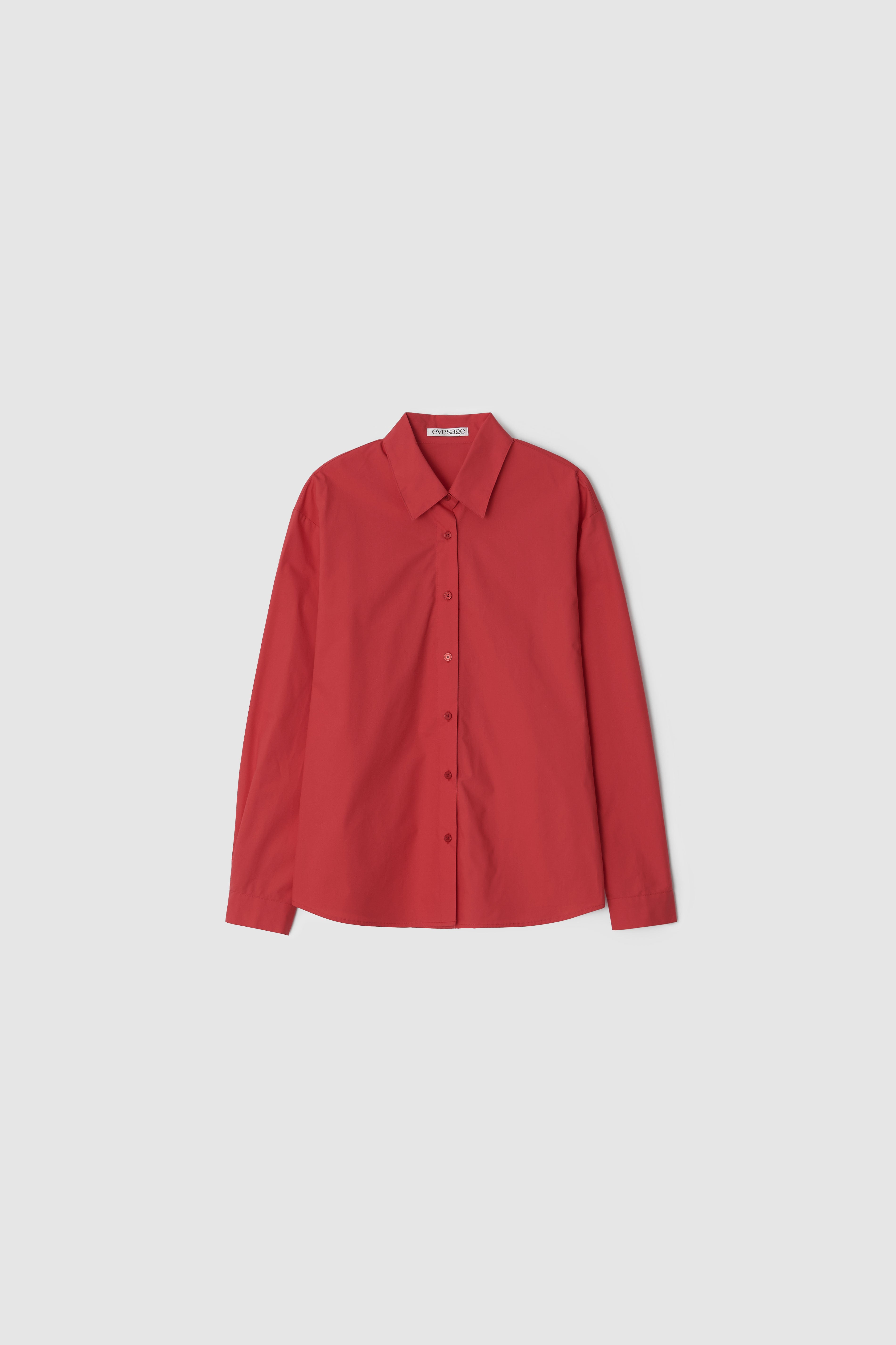 RUBY COTTON SHIRT - RED
