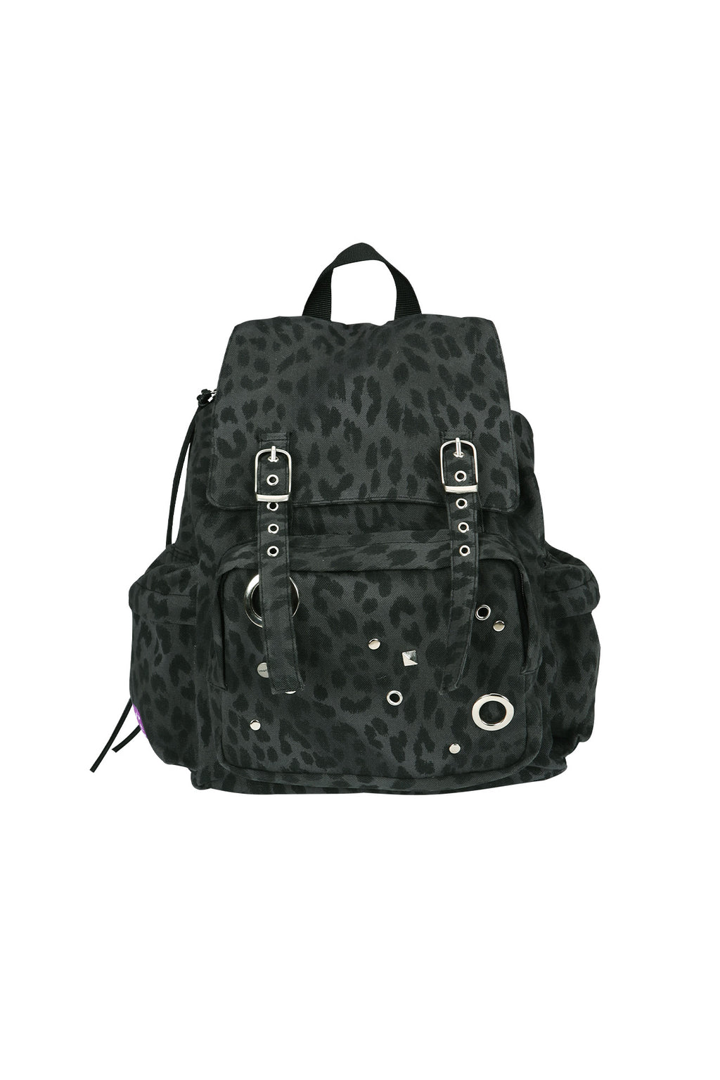 raw layout backpack (leopard charcoal)