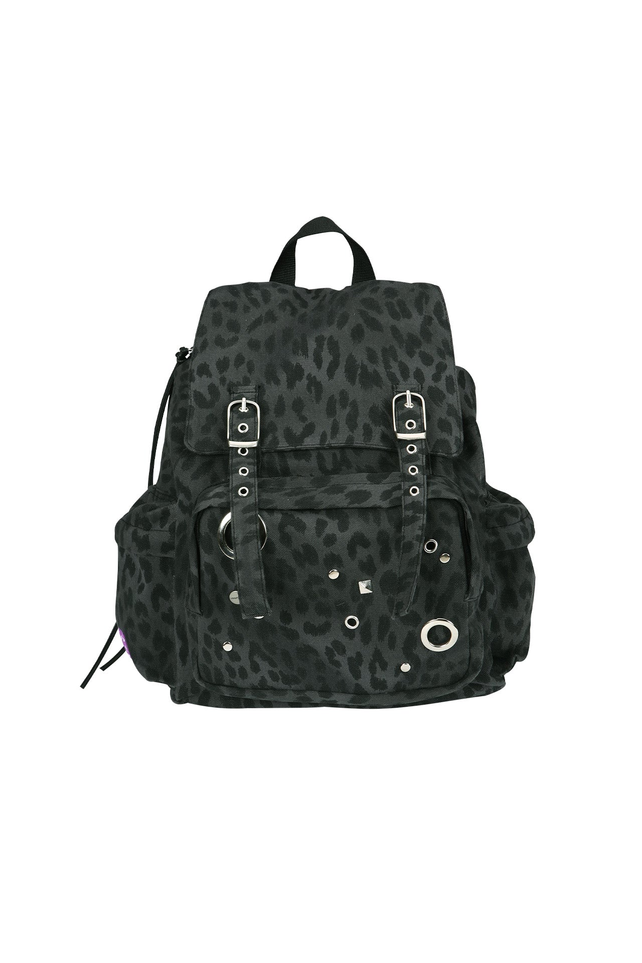raw layout backpack (leopard charcoal)