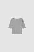BOATNECK TEE - GREY