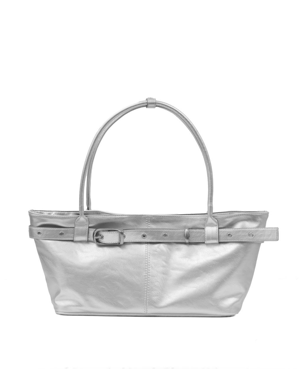 belted boat bag (silver)