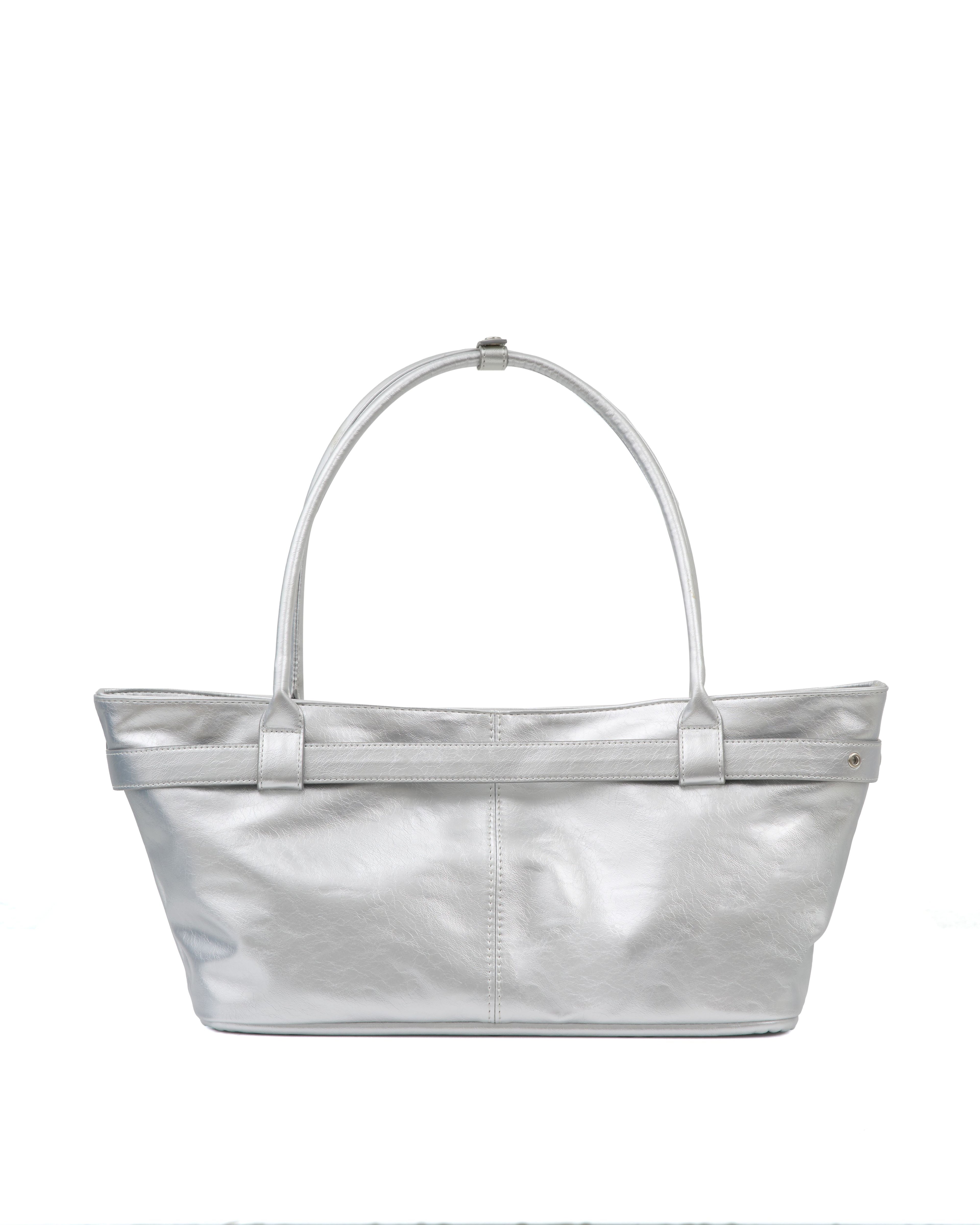 belted boat bag (silver)