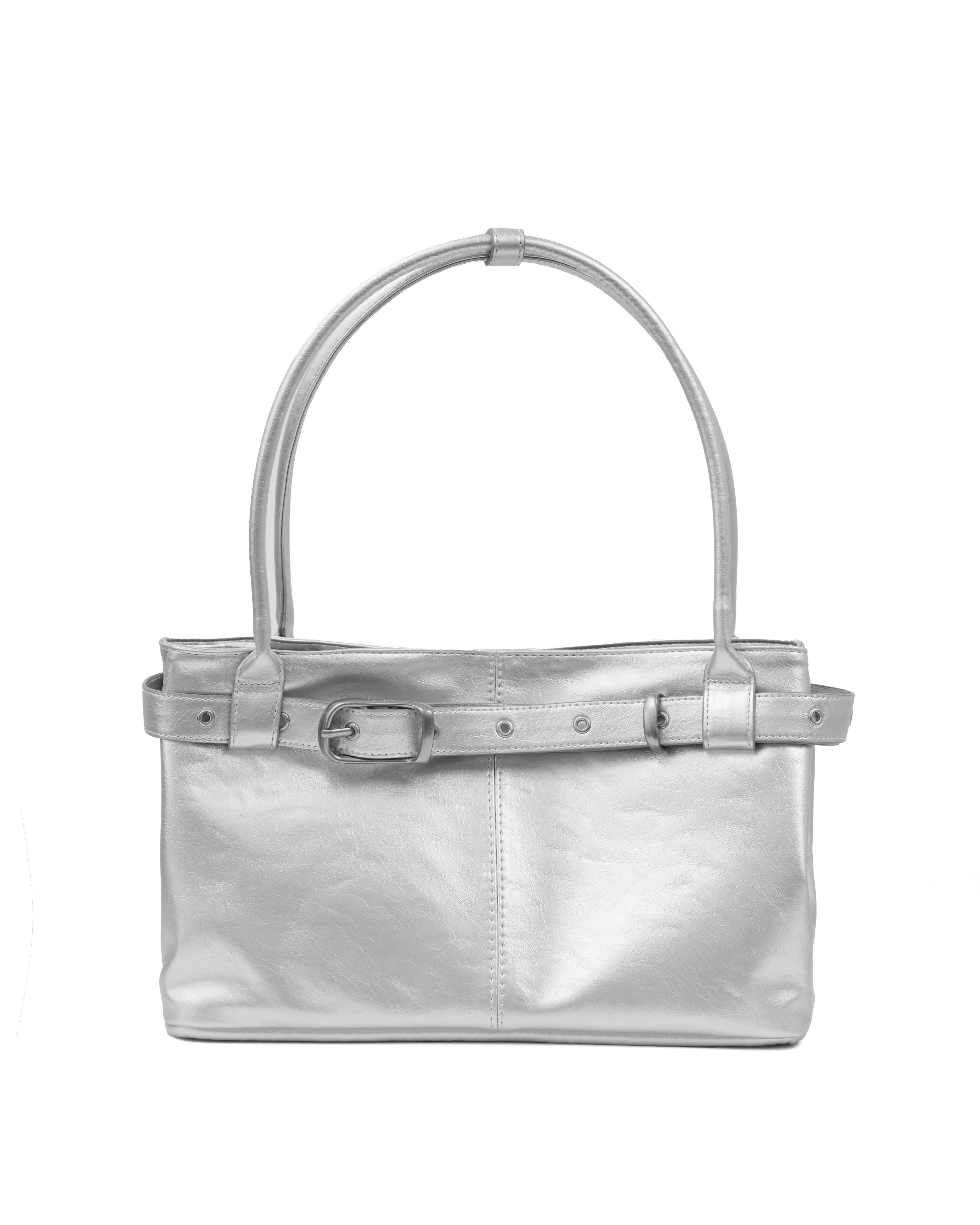 belted boat bag (silver)