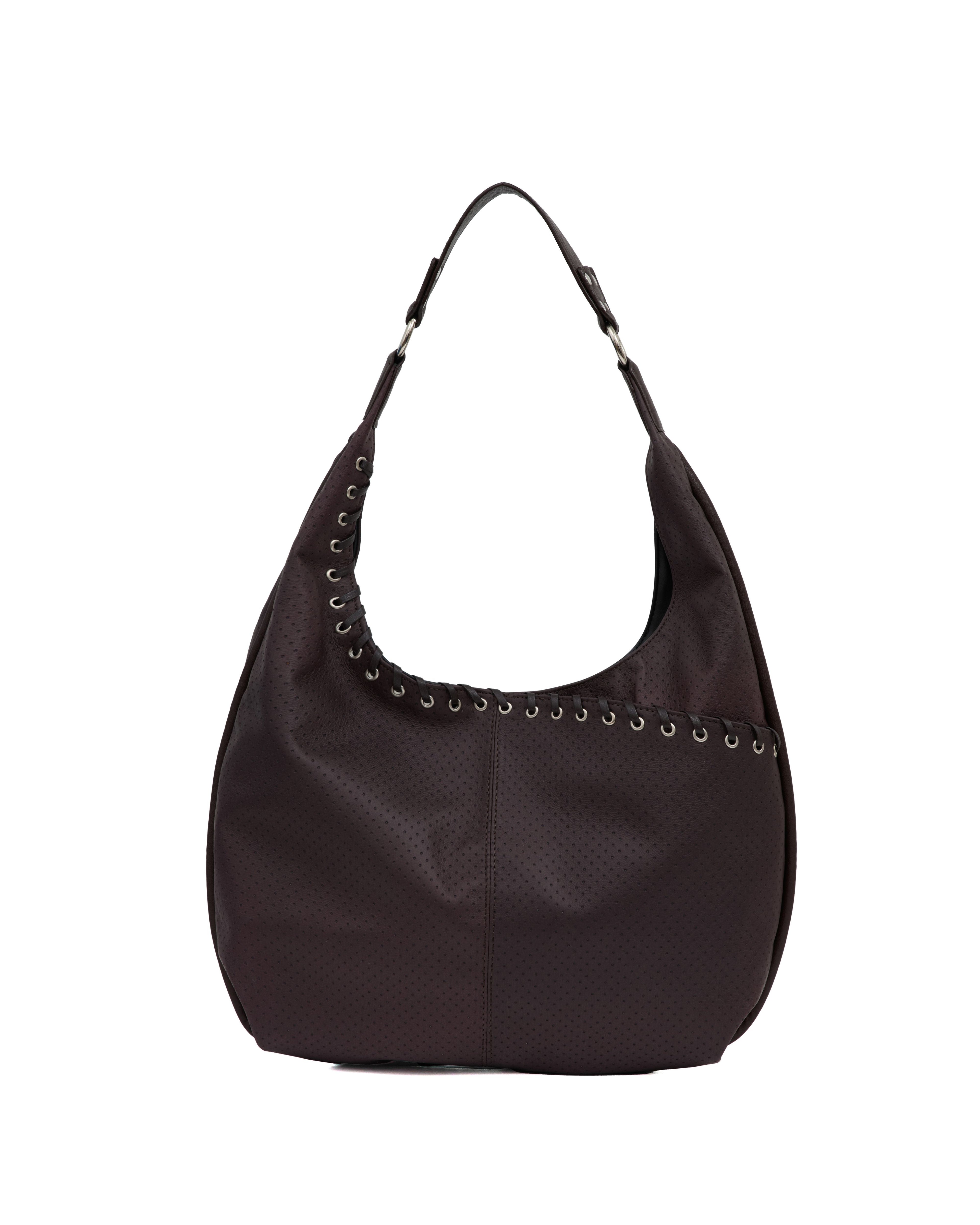 medium slash hobo bag (punching brown)