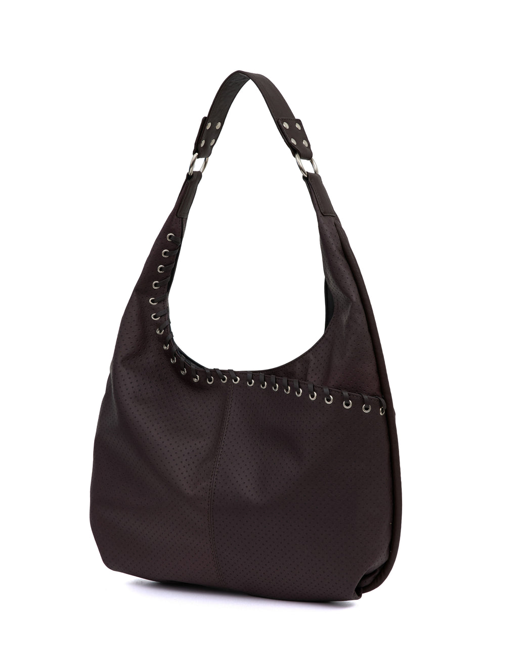 medium slash hobo bag (punching brown)