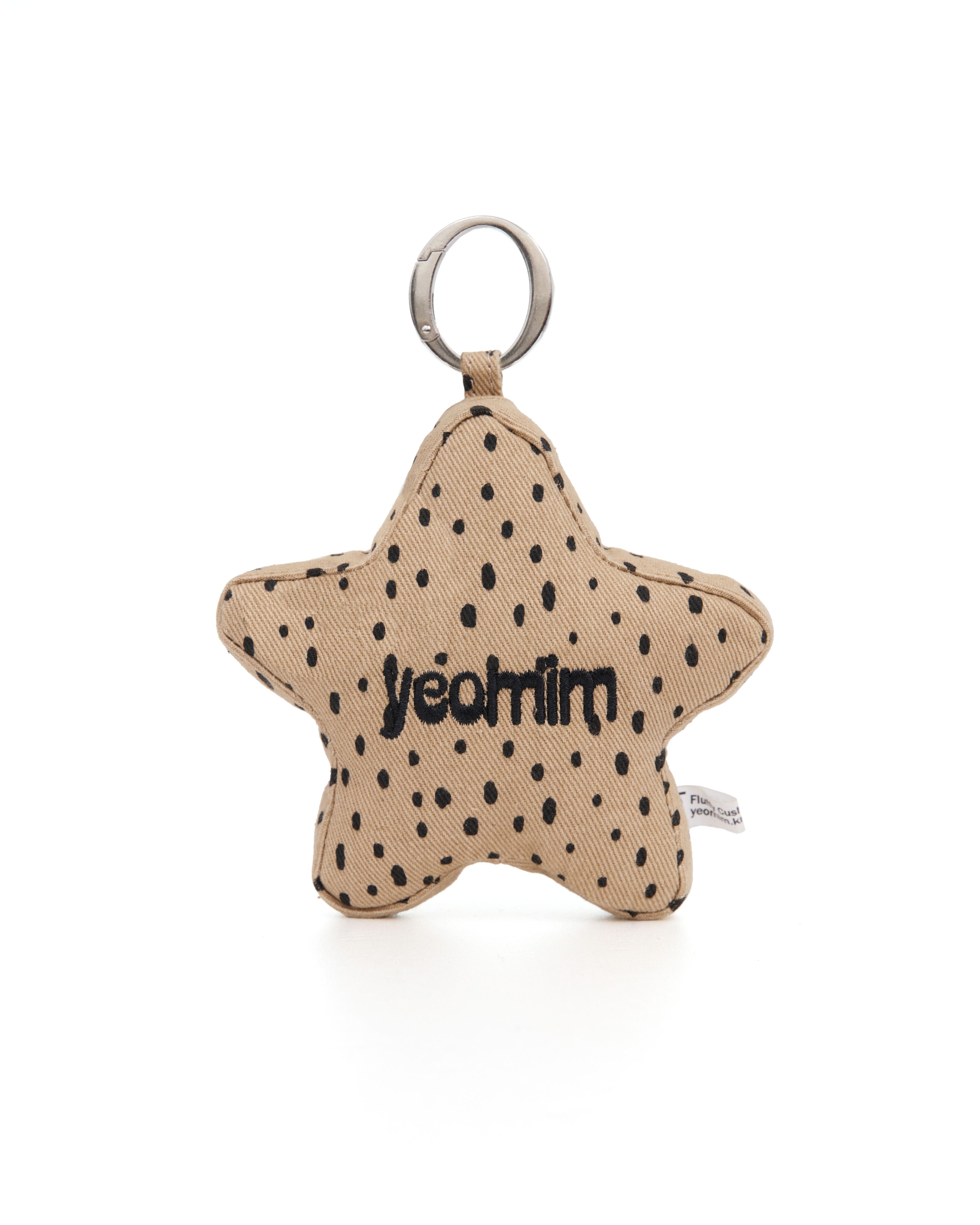 star cushion keyring (dot leopard)