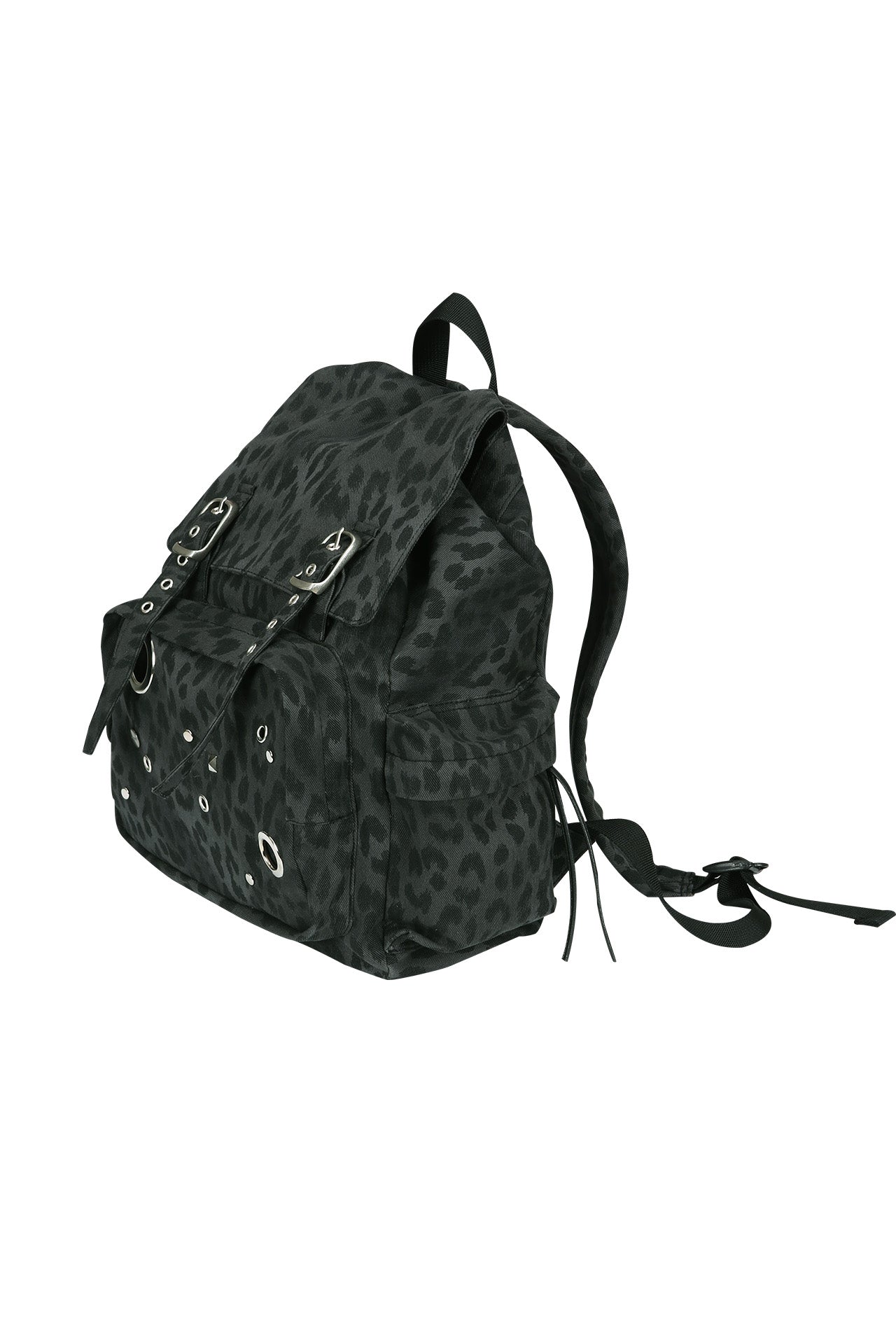 raw layout backpack (leopard charcoal)