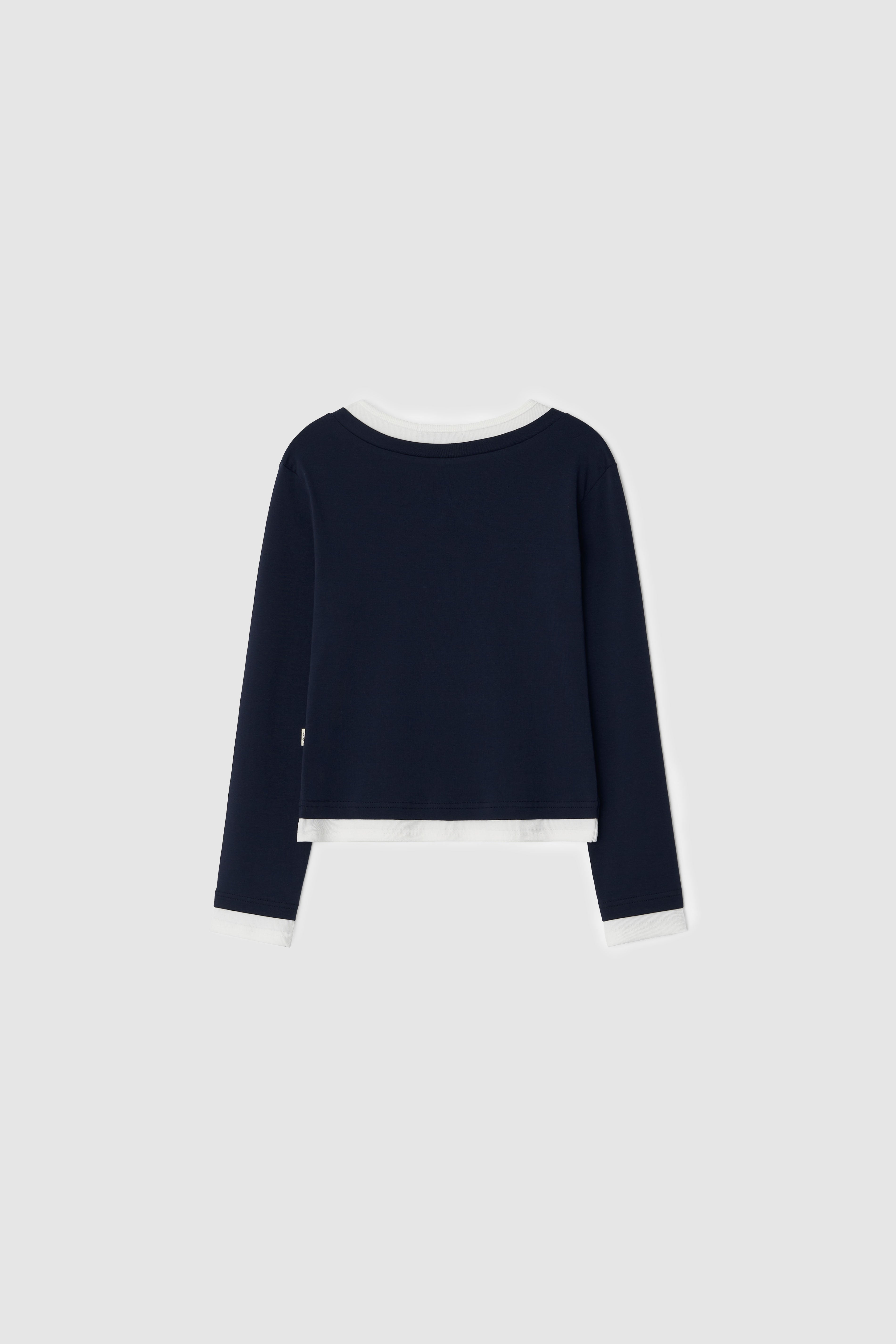 LAYERED TEE - NAVY
