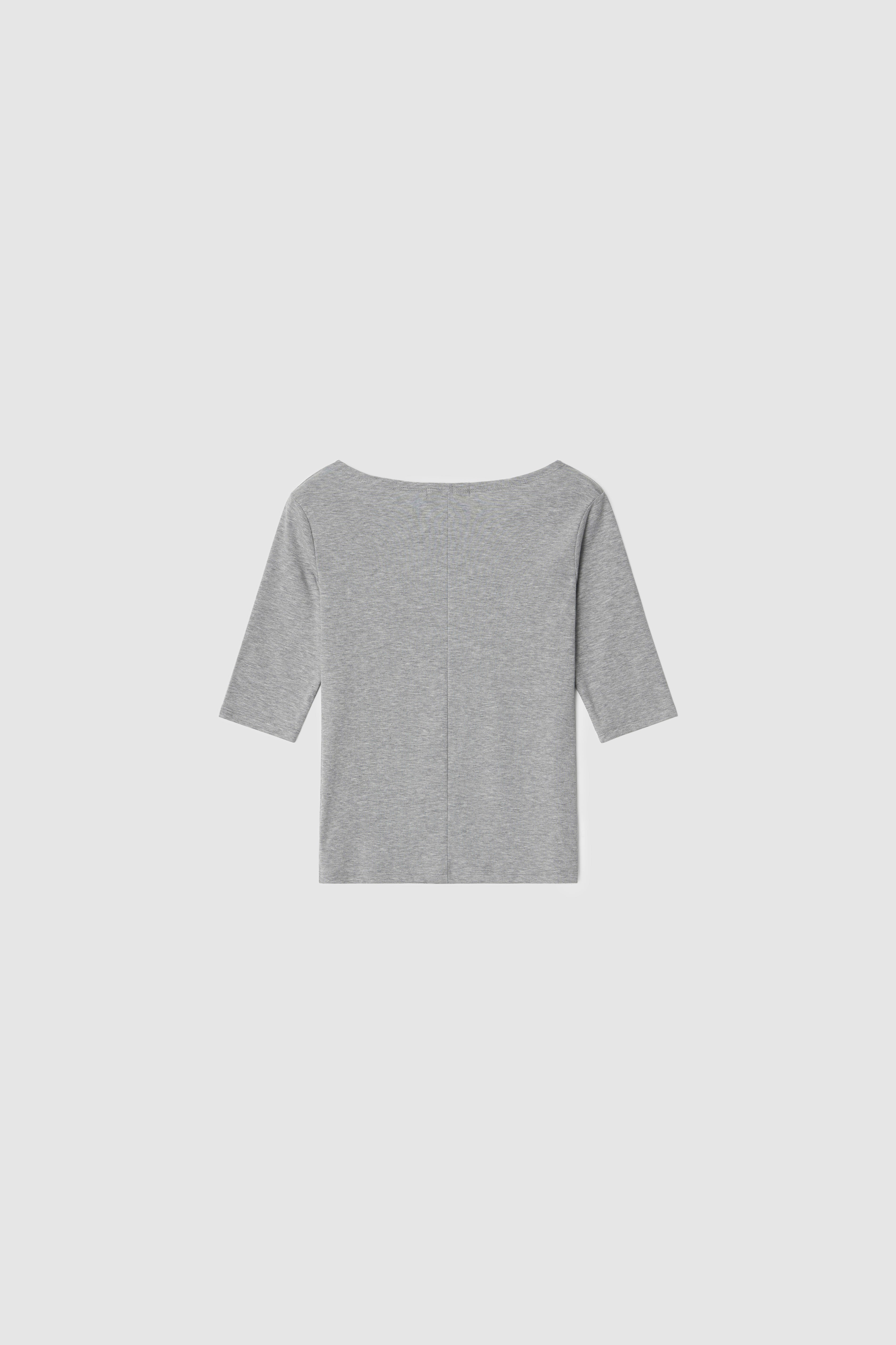 BOATNECK TEE - GREY