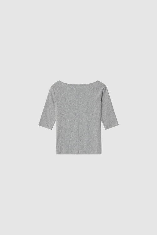 BOATNECK TEE - GREY