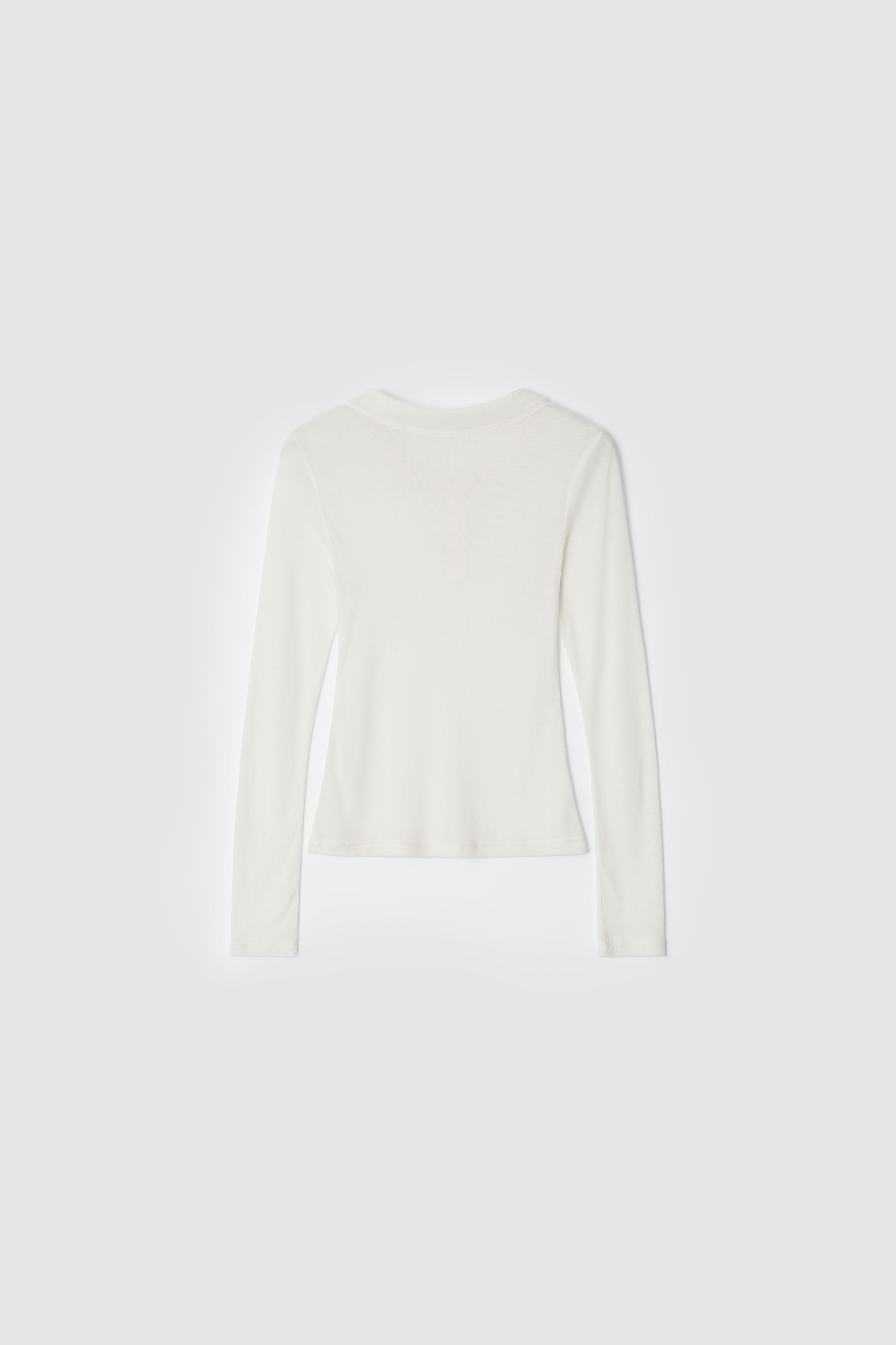 SEETHROUGH POLO TEE - IVORY