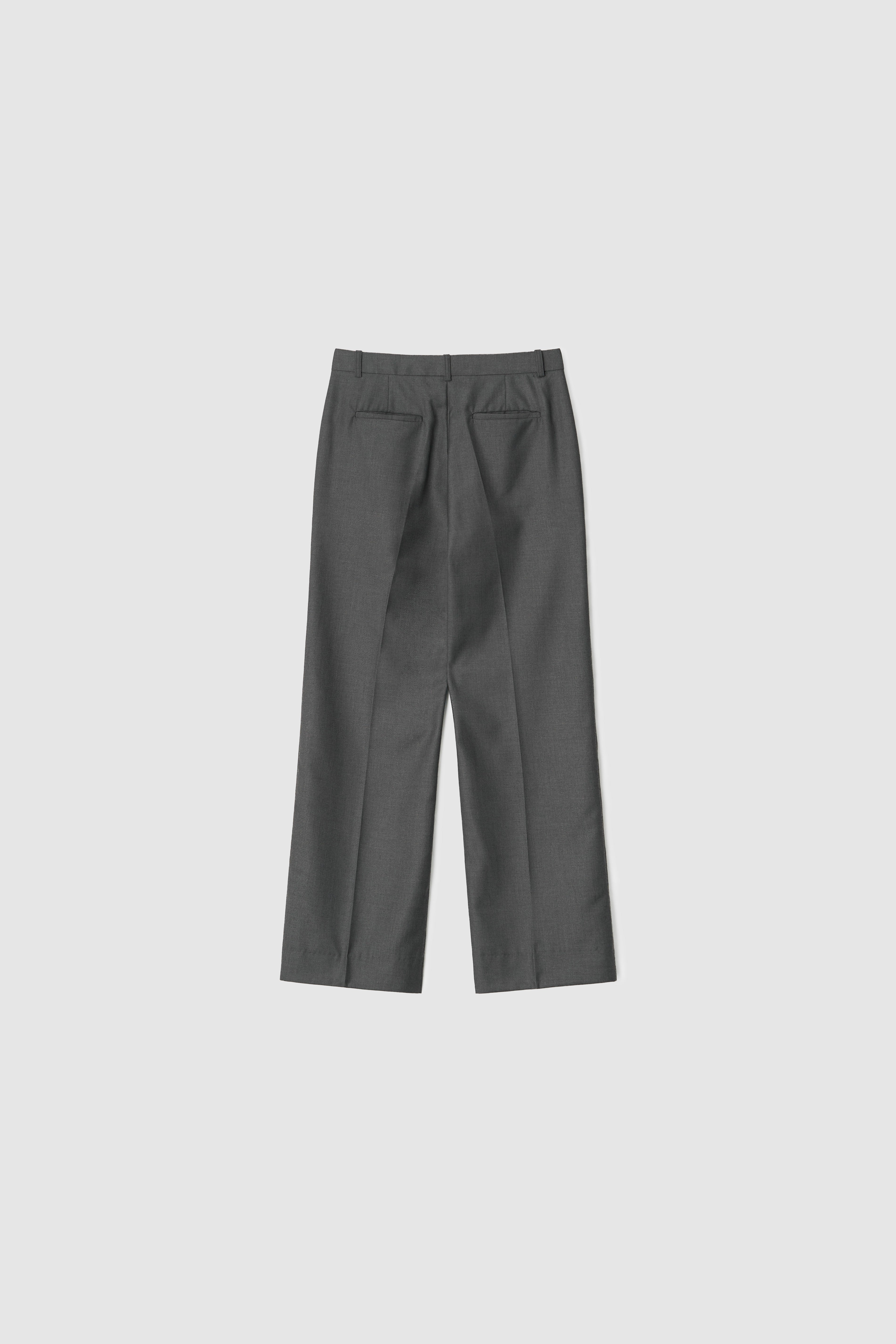STRAIGHT SLACKS - GREY