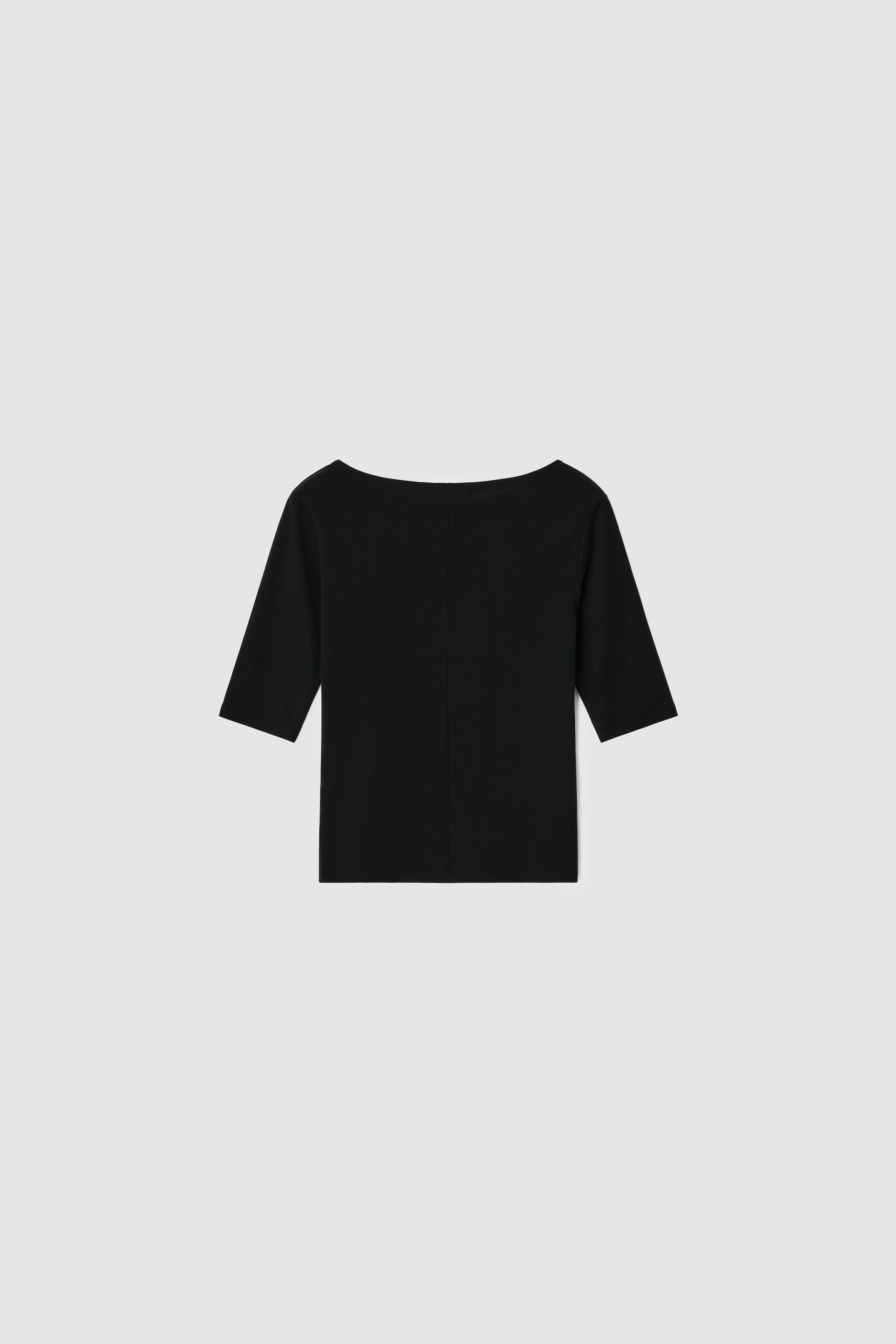 BOATNECK TEE - BLACK