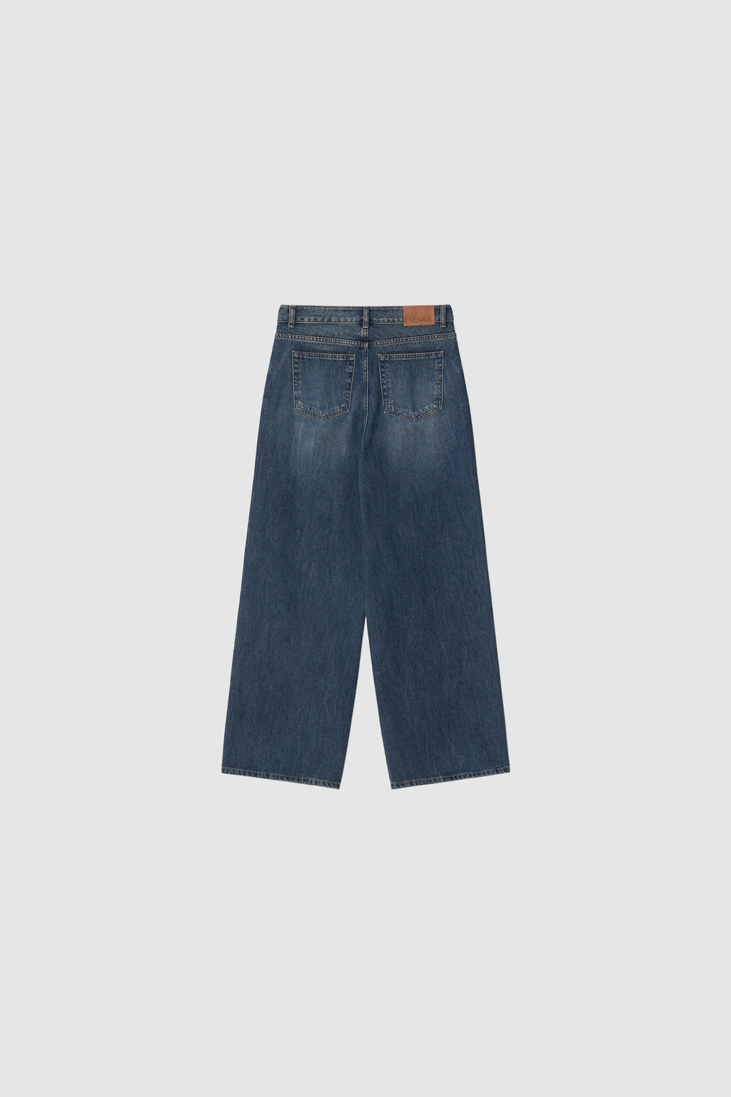 LOW RISE WIDE DENIM - DEEP BLUE