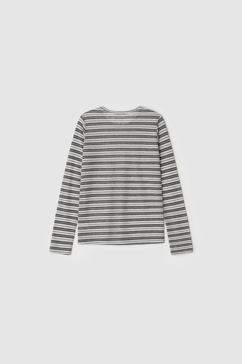 SHEER STRIPE TEE - GREY