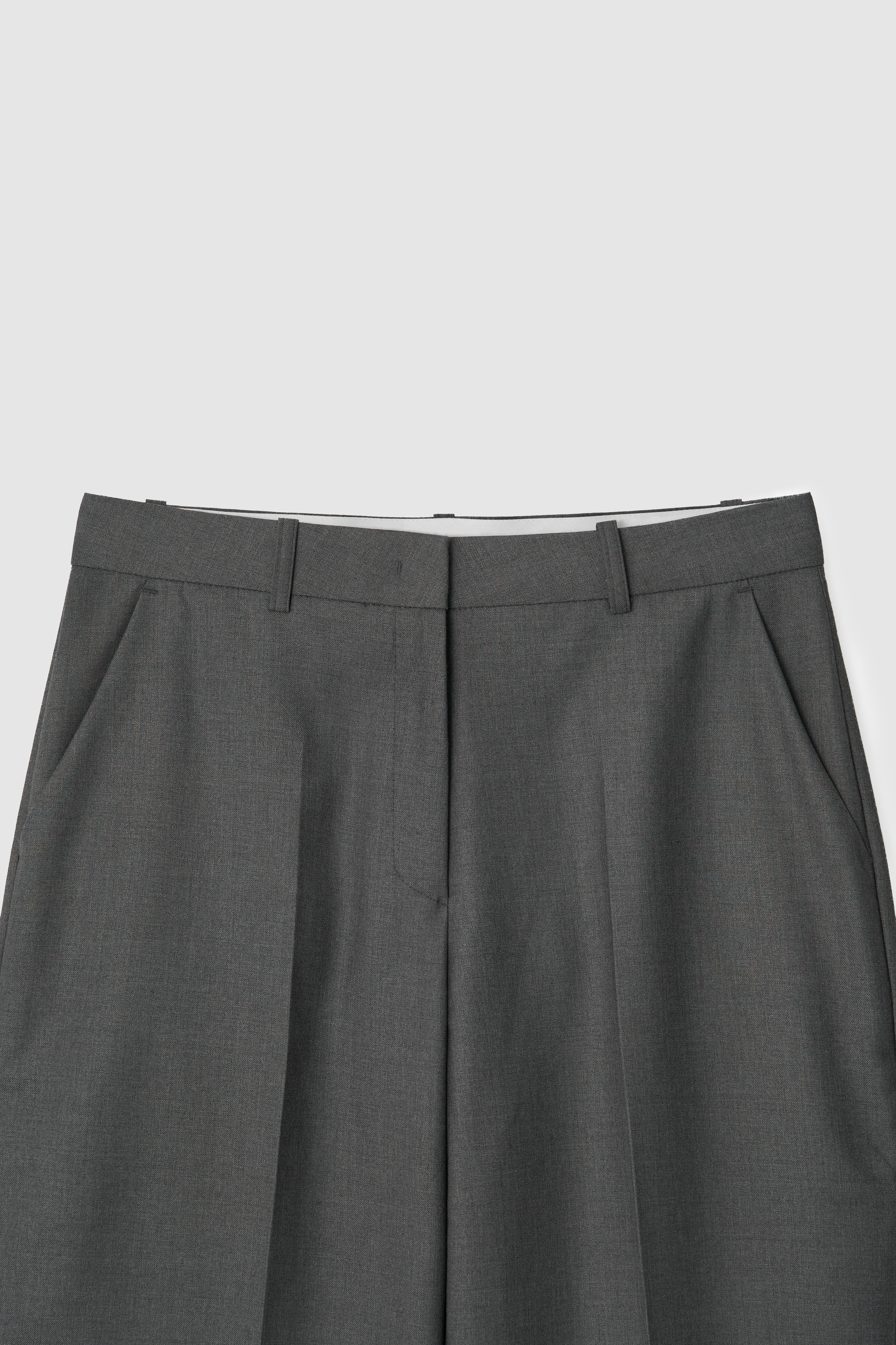 STRAIGHT SLACKS - GREY