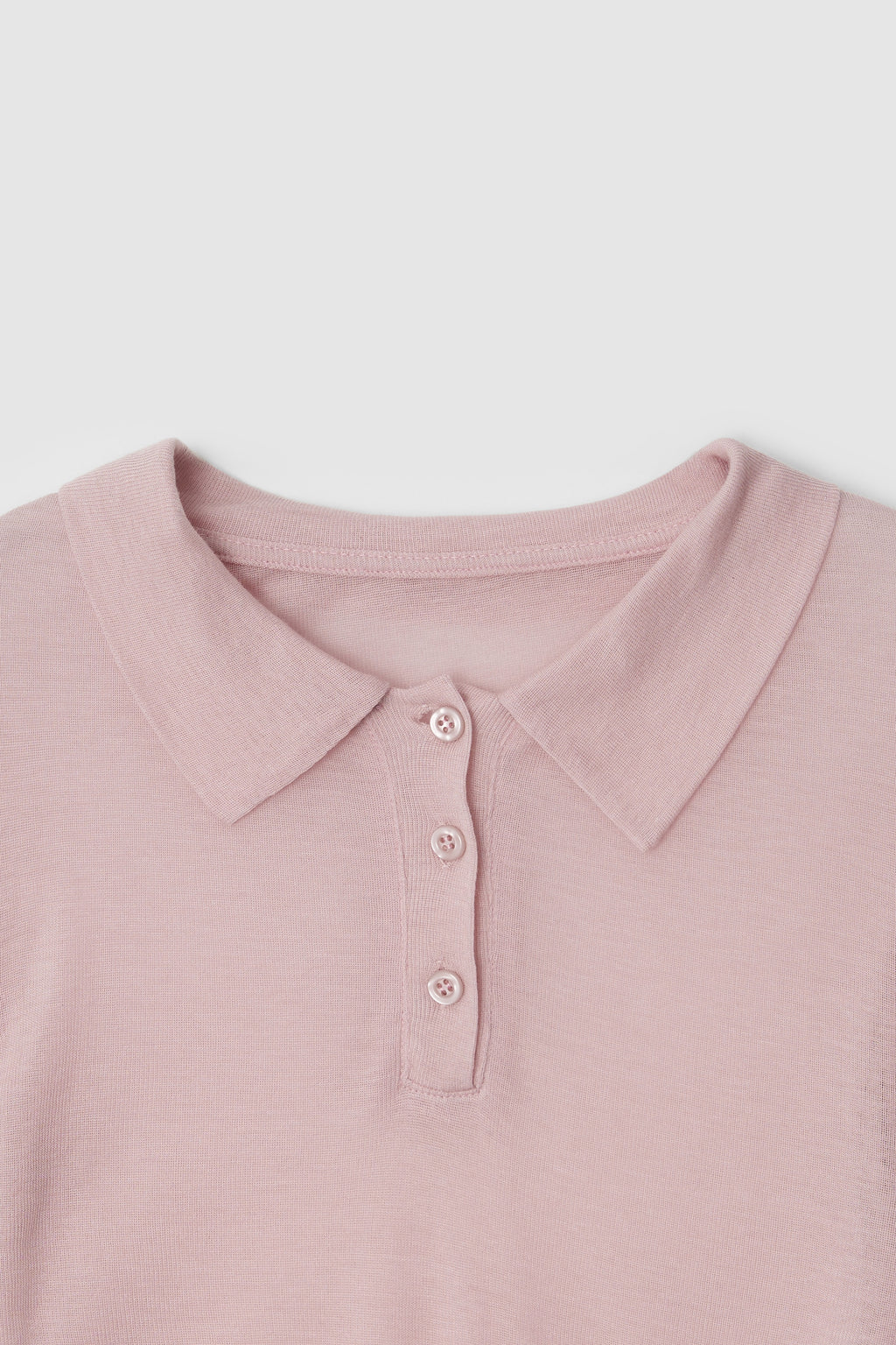 SEETHROUGH POLO TEE - PINK