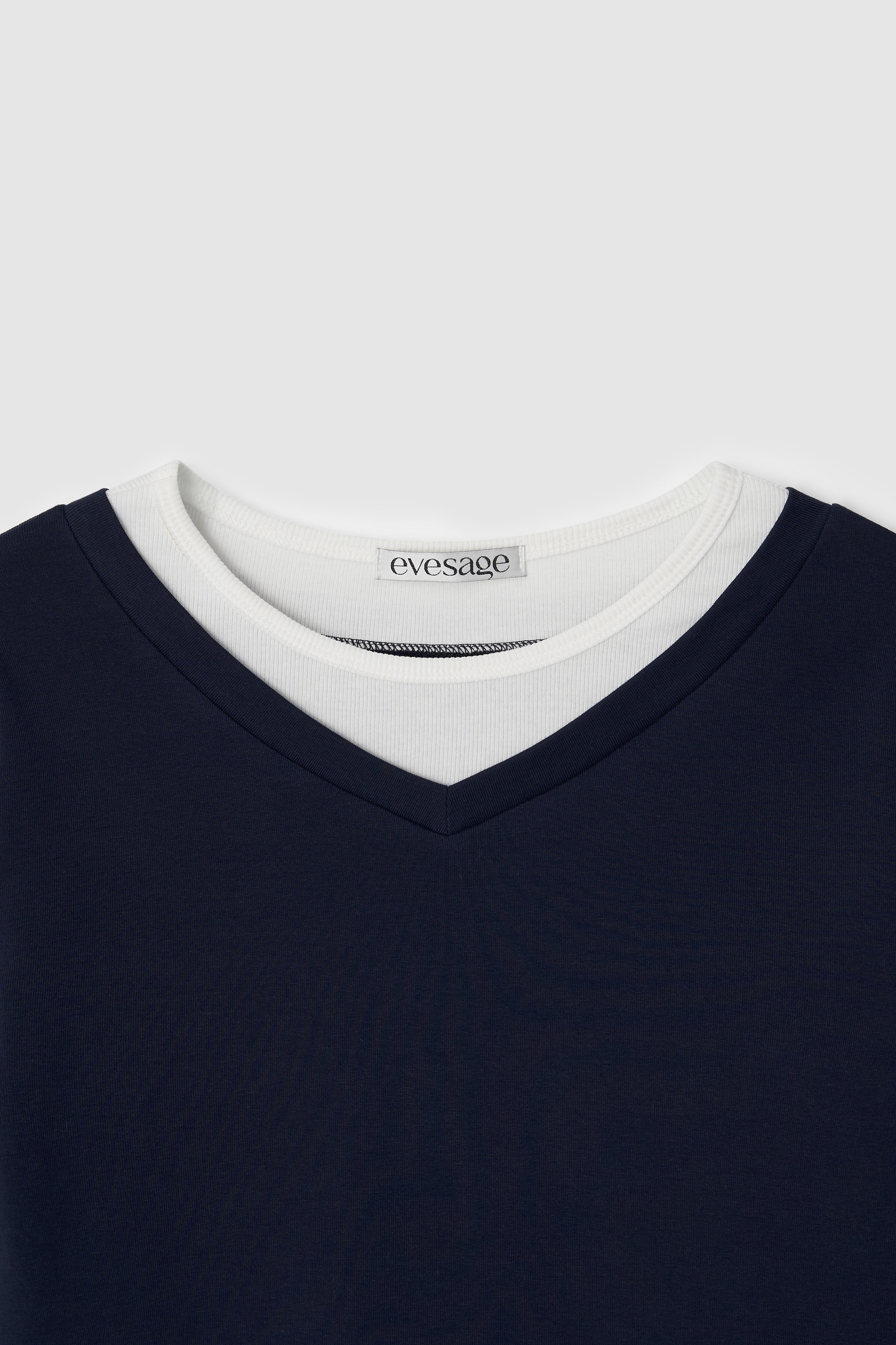 LAYERED TEE - NAVY