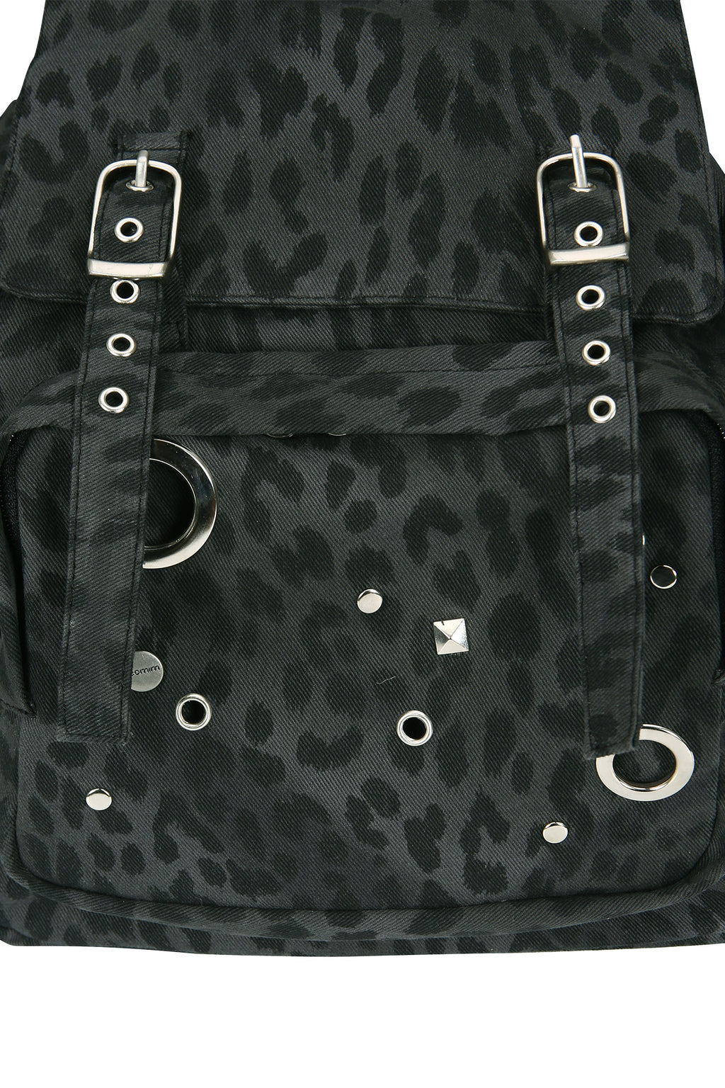 raw layout backpack (leopard charcoal)