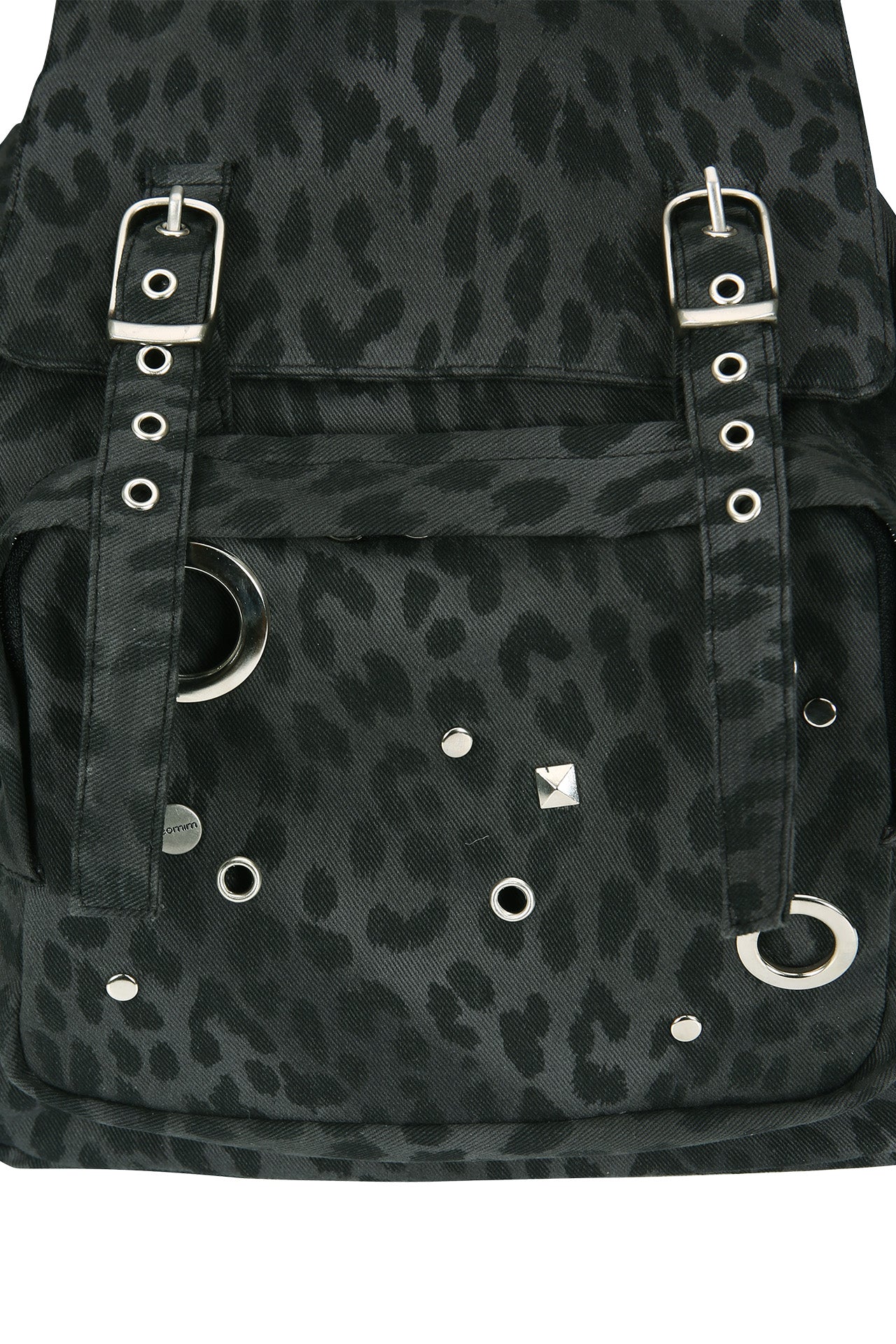 raw layout backpack (leopard charcoal)