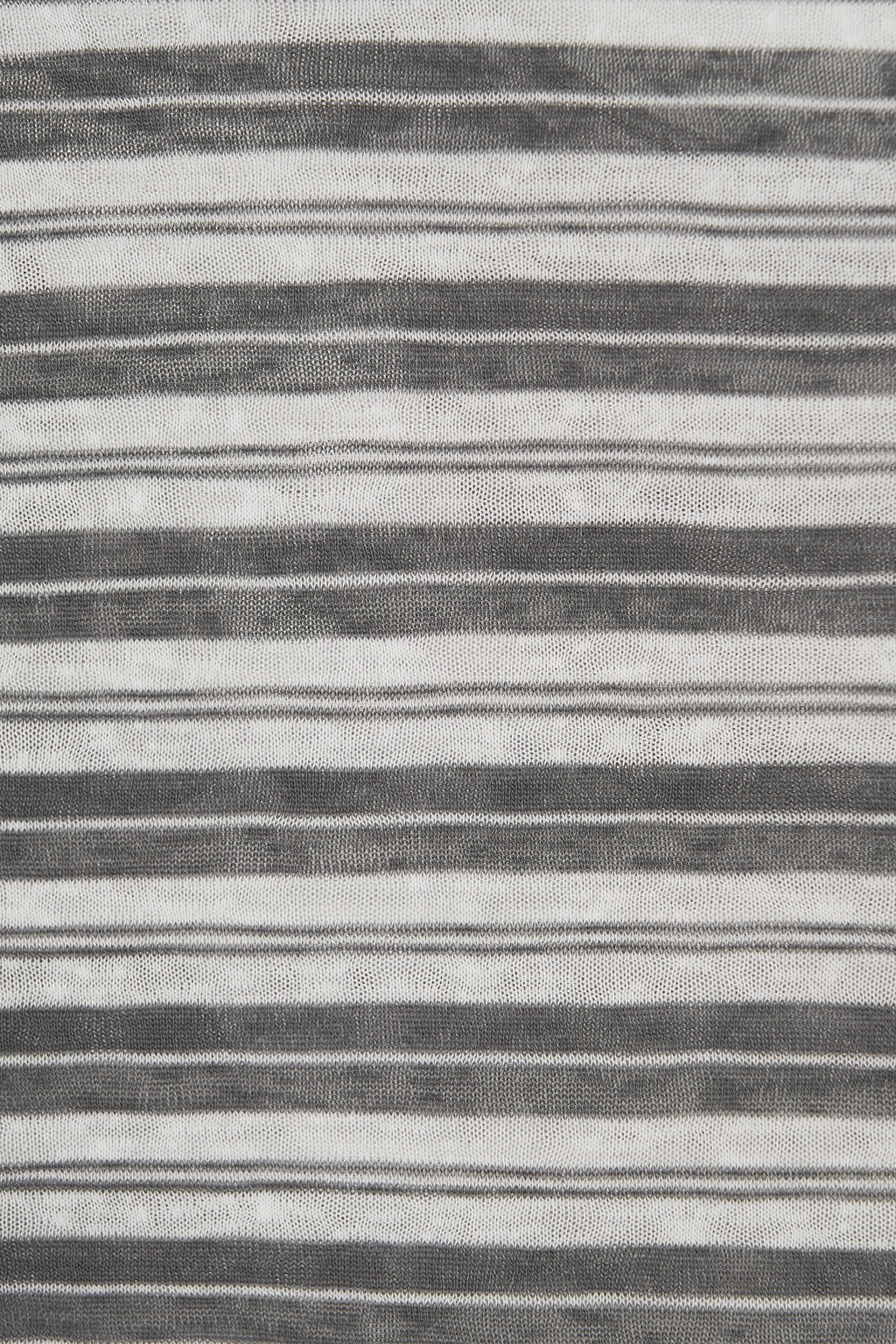 SHEER STRIPE TEE - GREY