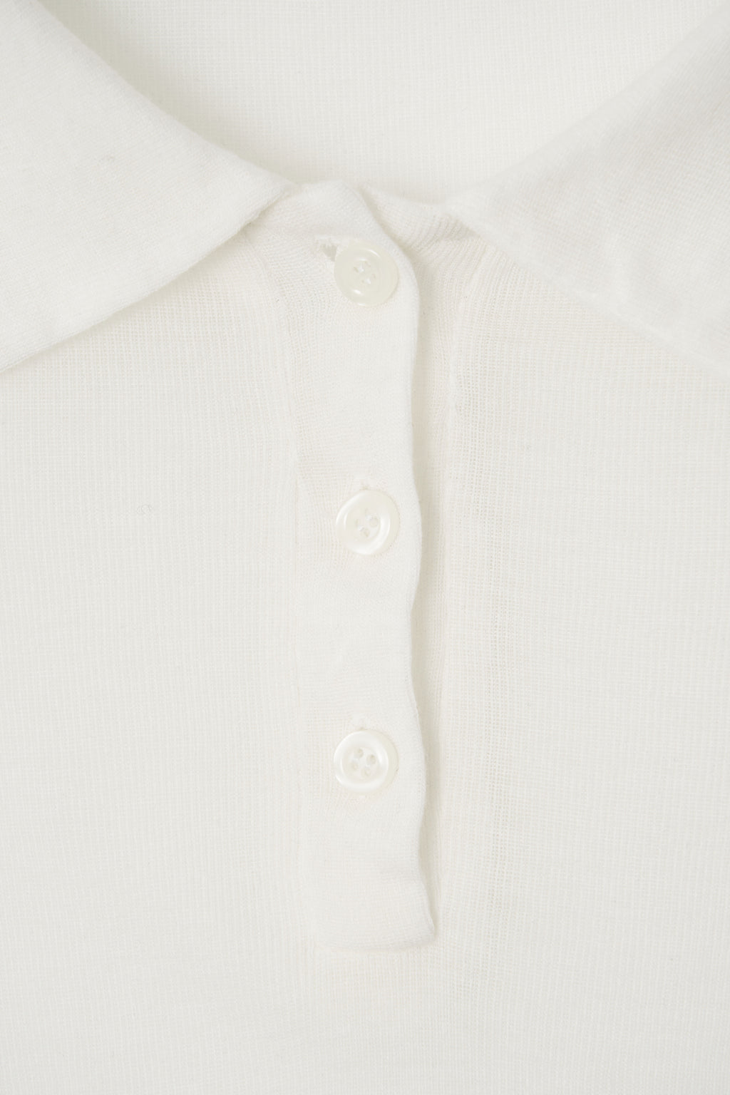 SEETHROUGH POLO TEE - IVORY