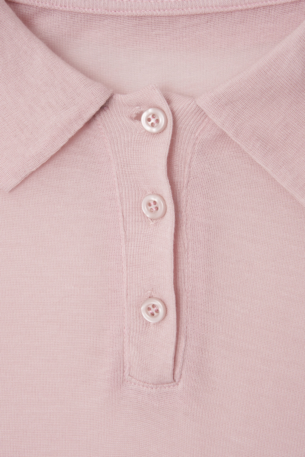 SEETHROUGH POLO TEE - PINK