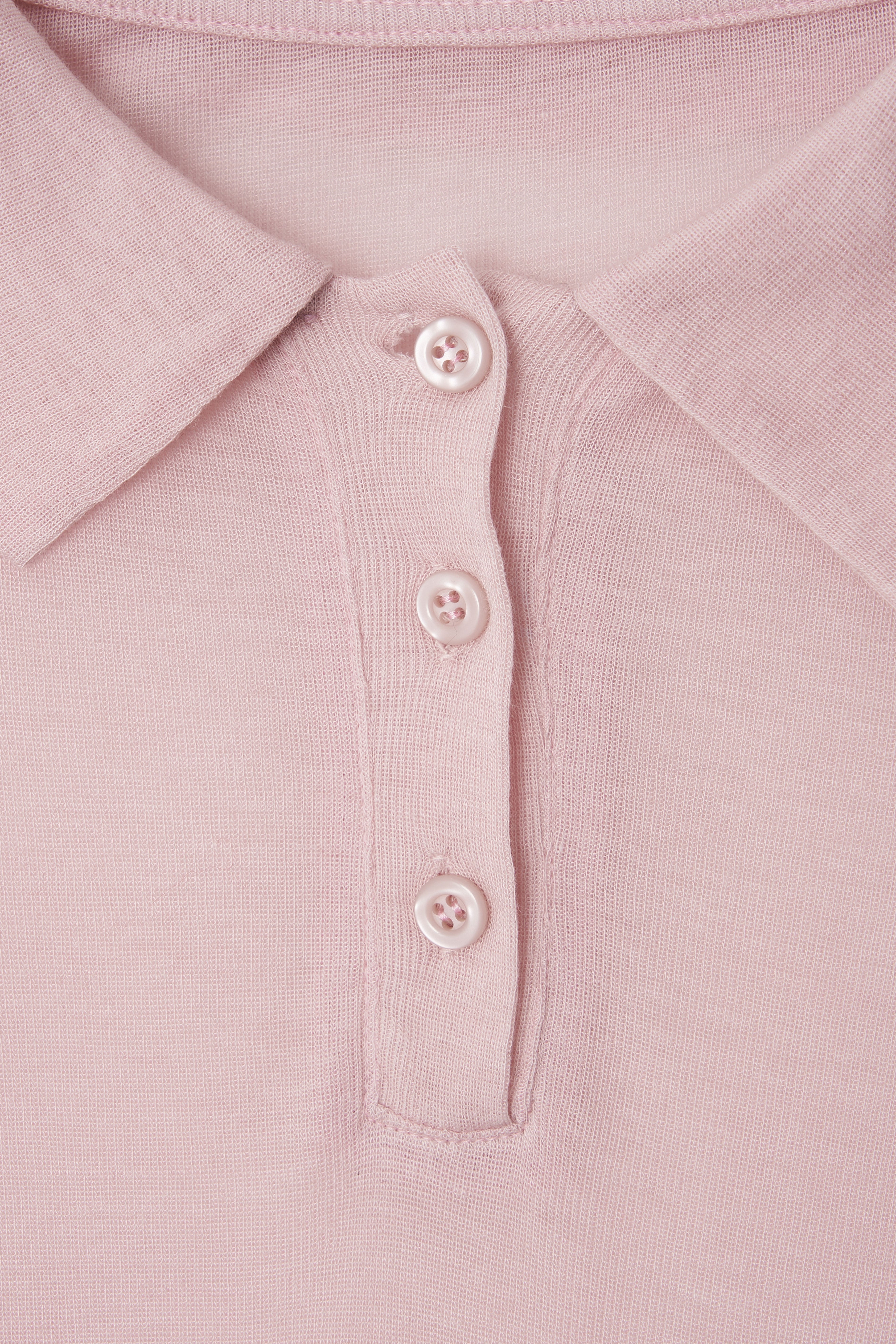 SEETHROUGH POLO TEE - PINK