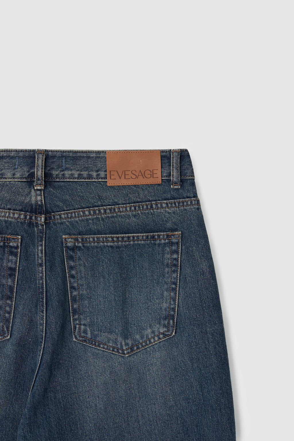 LOW RISE WIDE DENIM - DEEP BLUE