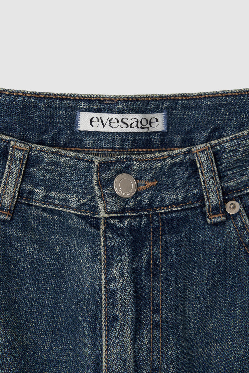 LOW RISE WIDE DENIM - DEEP BLUE
