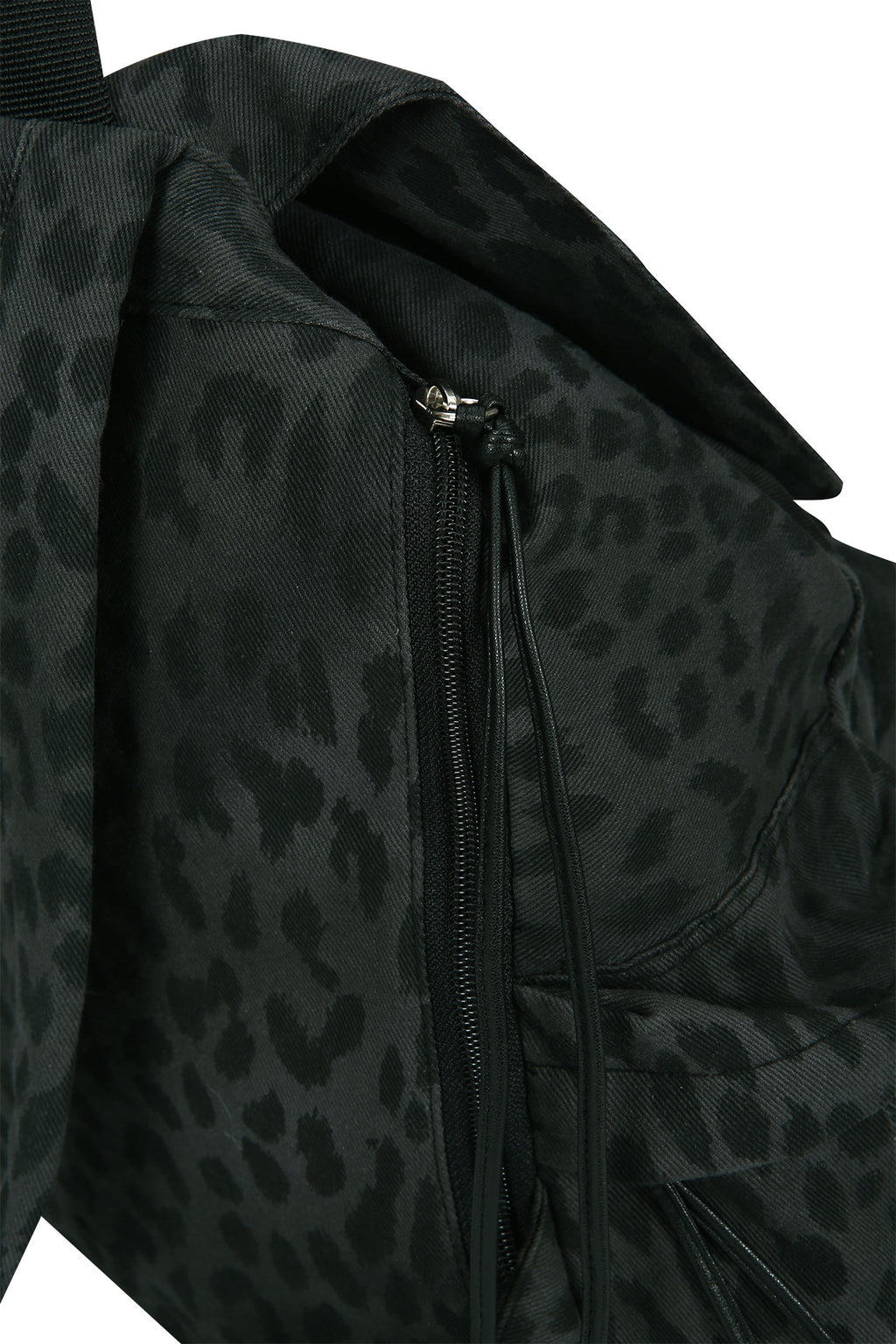 raw layout backpack (leopard charcoal)