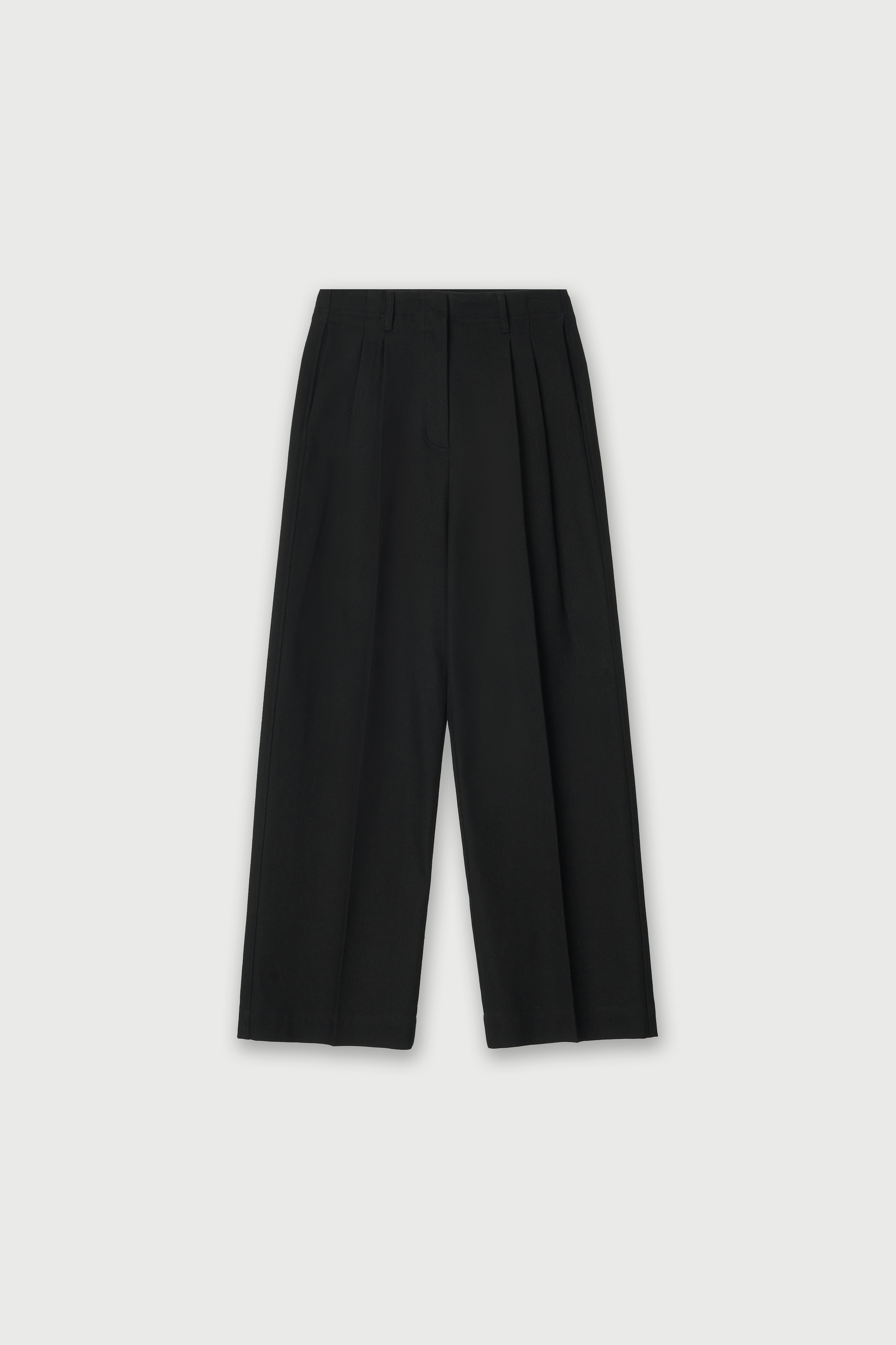Mild Tuck Pants - Black