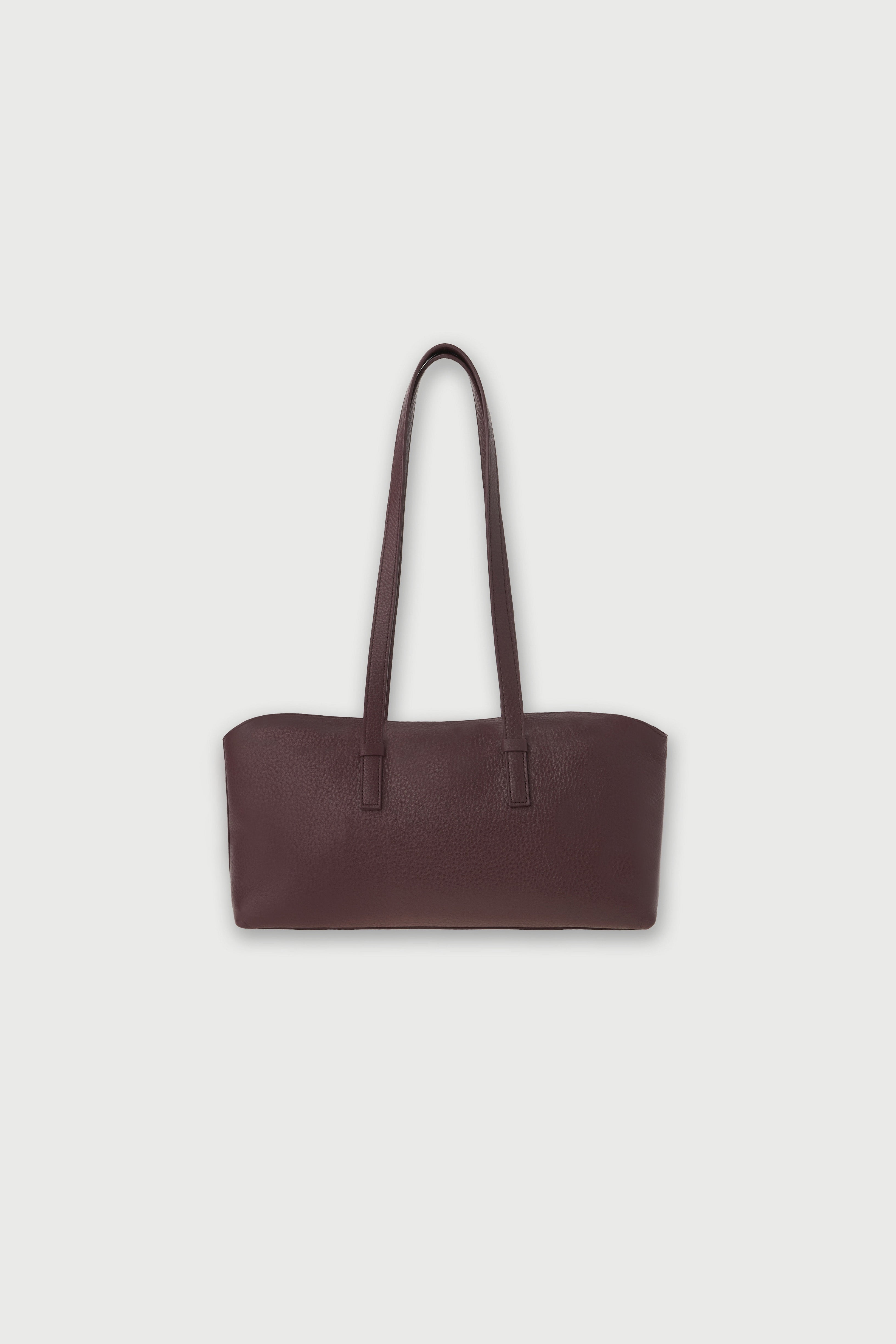 Pound Leather Shoulder Bag - Burgundy
