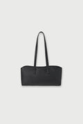 Pound Leather Shoulder Bag - Black