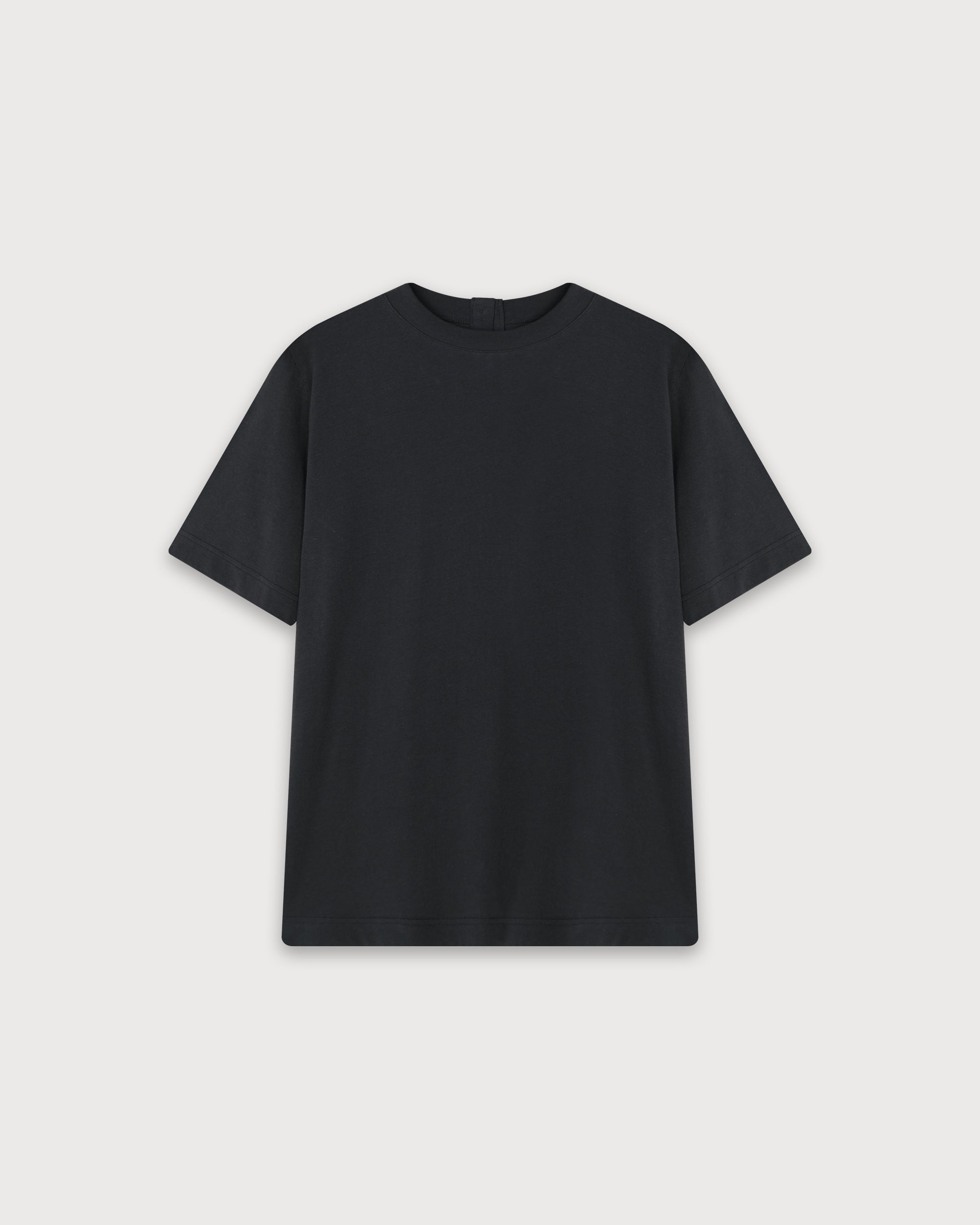 Row Button T shirt - Charcoal