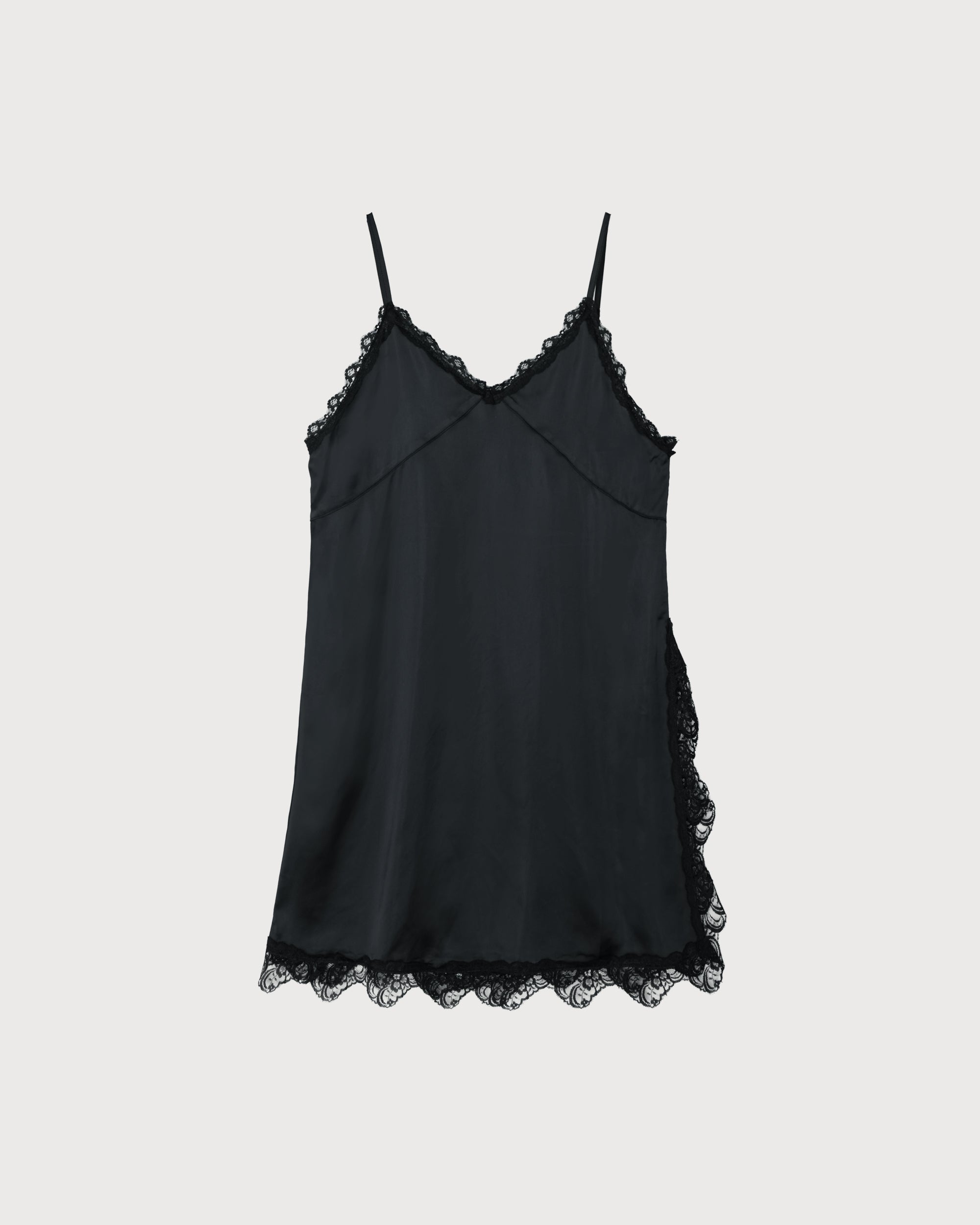 Satin Layered Ops - Black