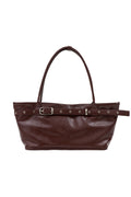 belted boat bag (crack burgundy)