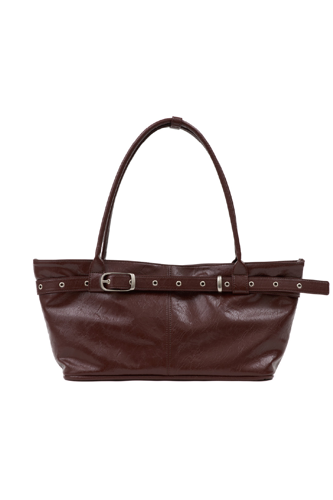 belted boat bag (crack burgundy)